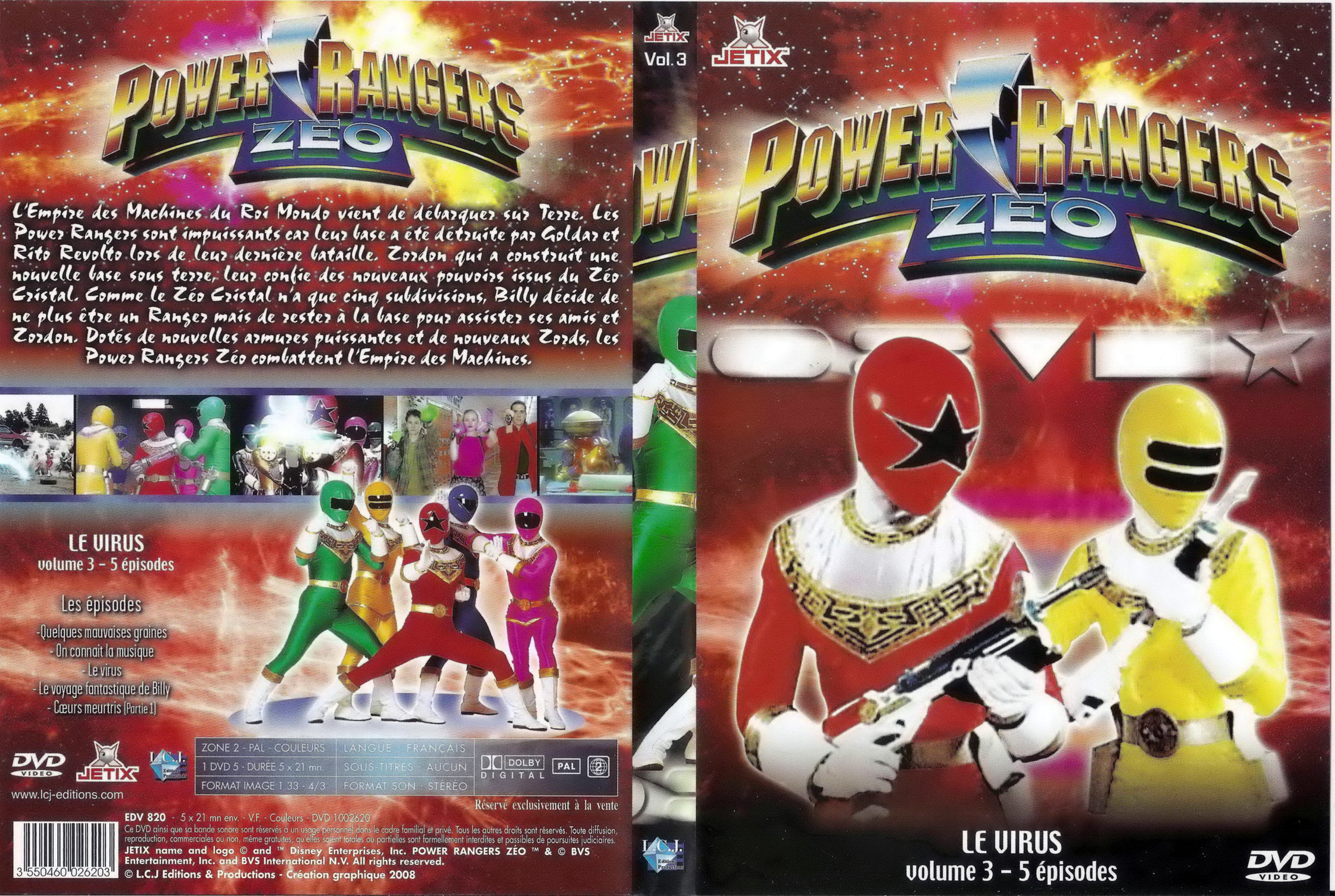 Jaquette DVD Power rangers zeo vol 3.