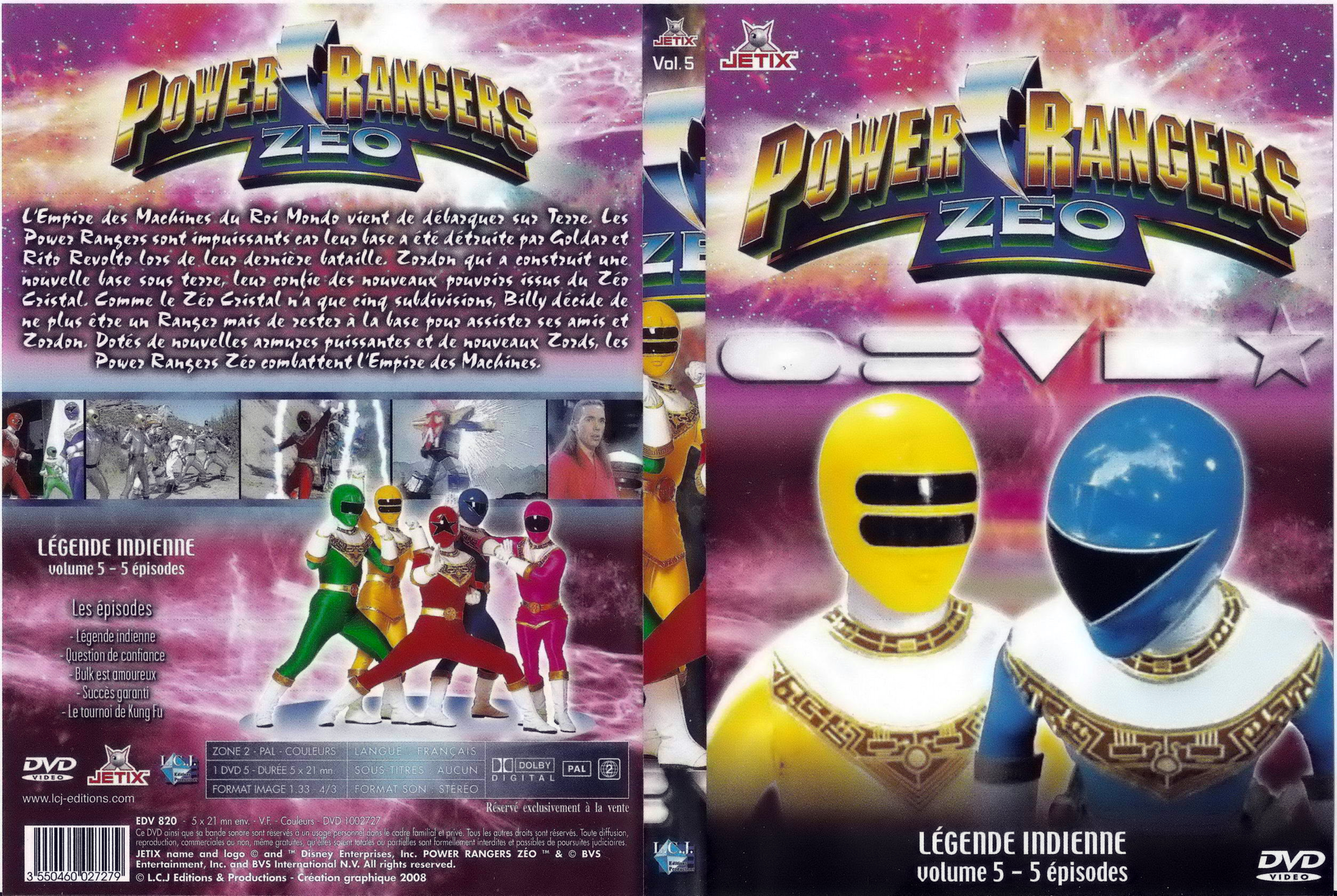 Jaquette DVD Power rangers zeo vol 5
