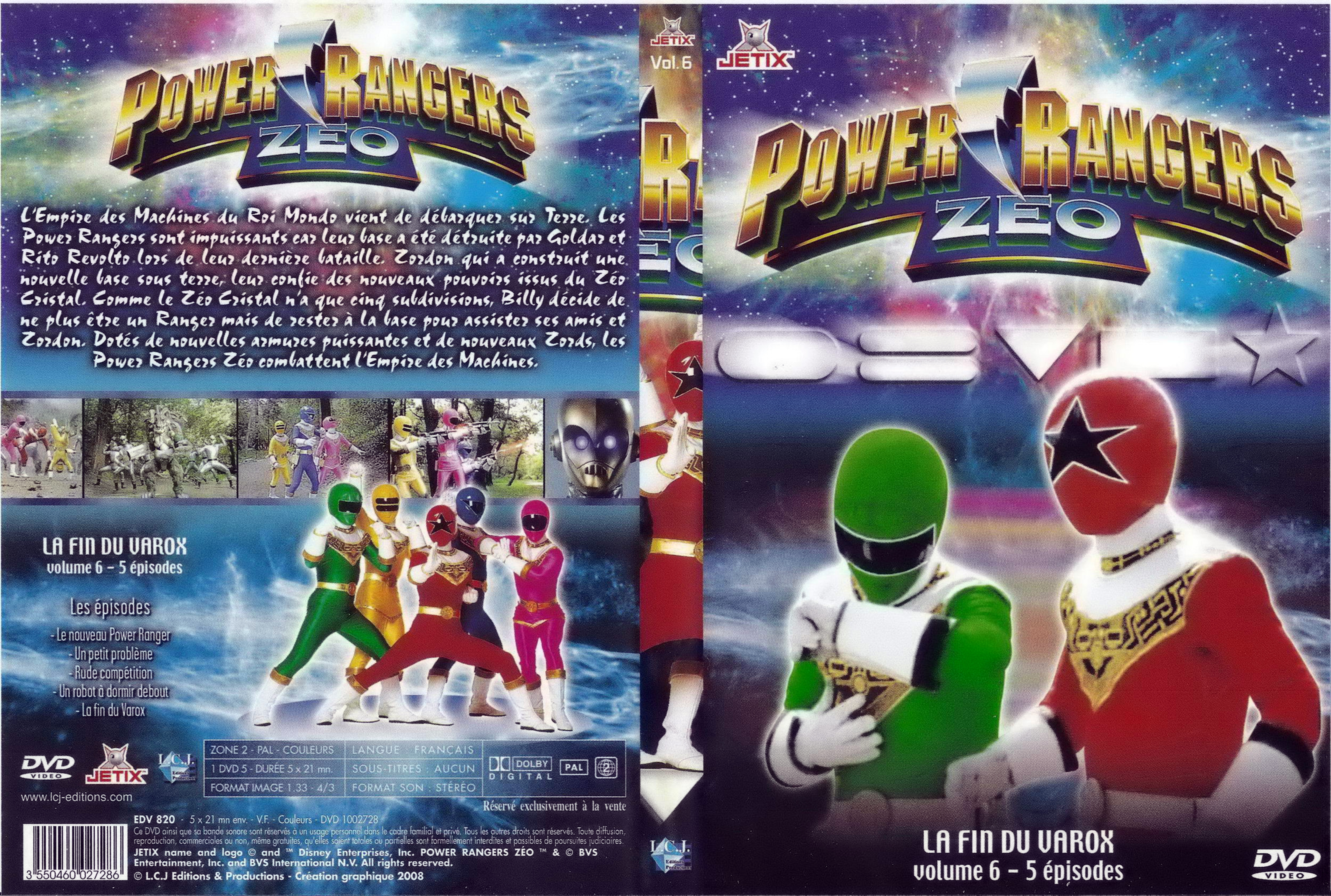 Jaquette DVD Power rangers zeo vol 6