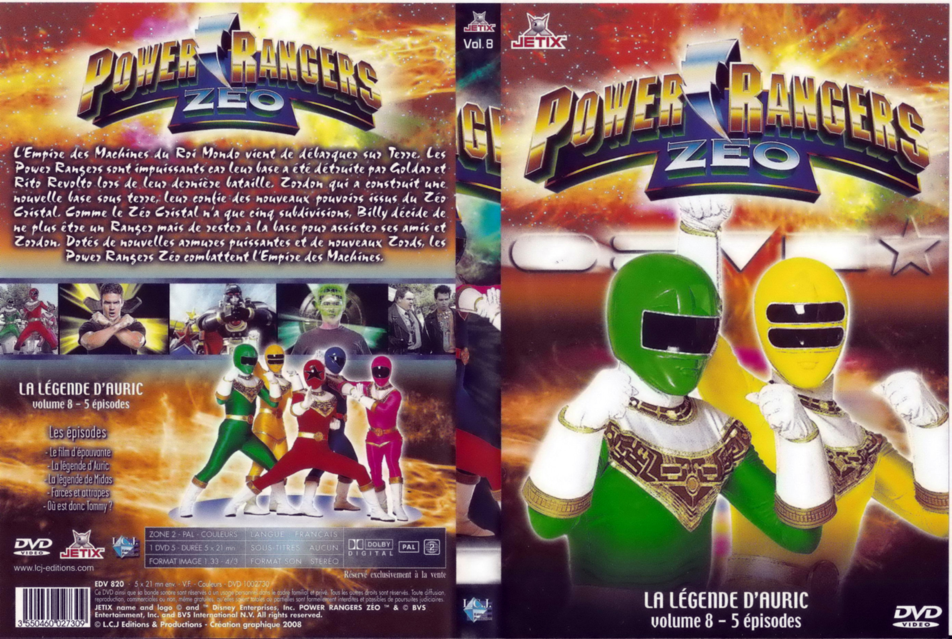Jaquette DVD Power rangers zeo vol 8