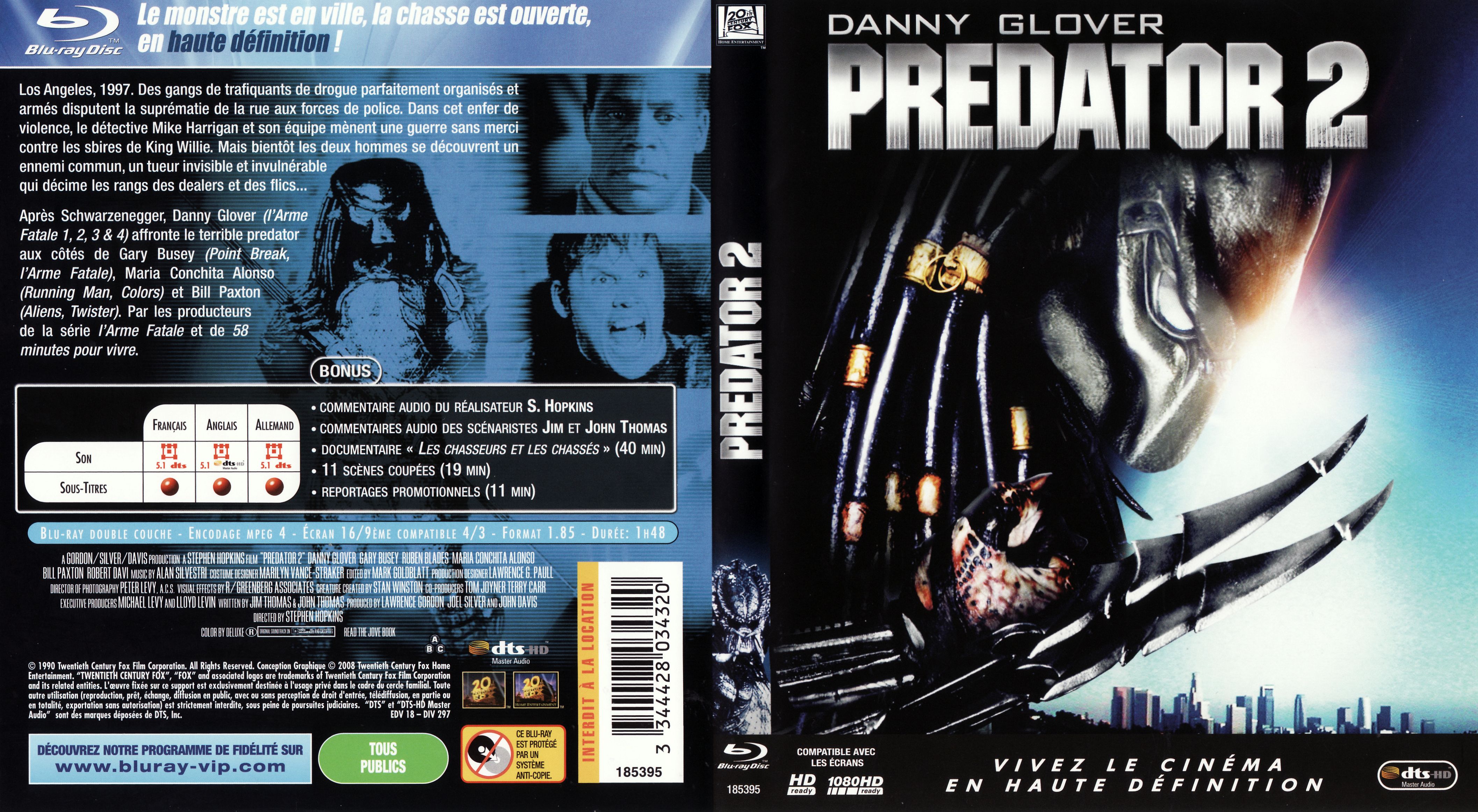 Jaquette DVD Predator 2 (BLU-RAY)