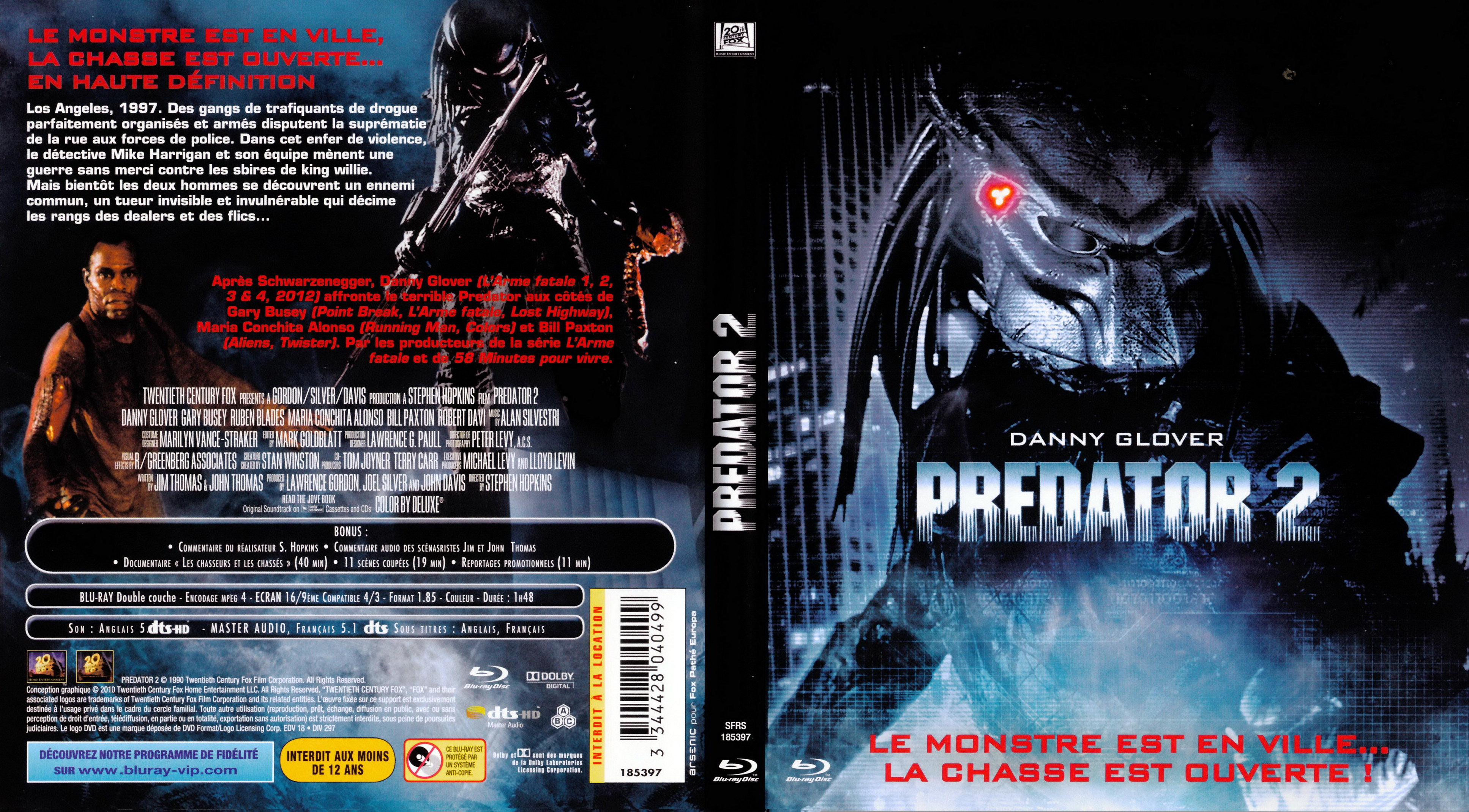 Jaquette DVD Predator 2 (BLU-RAY) v2