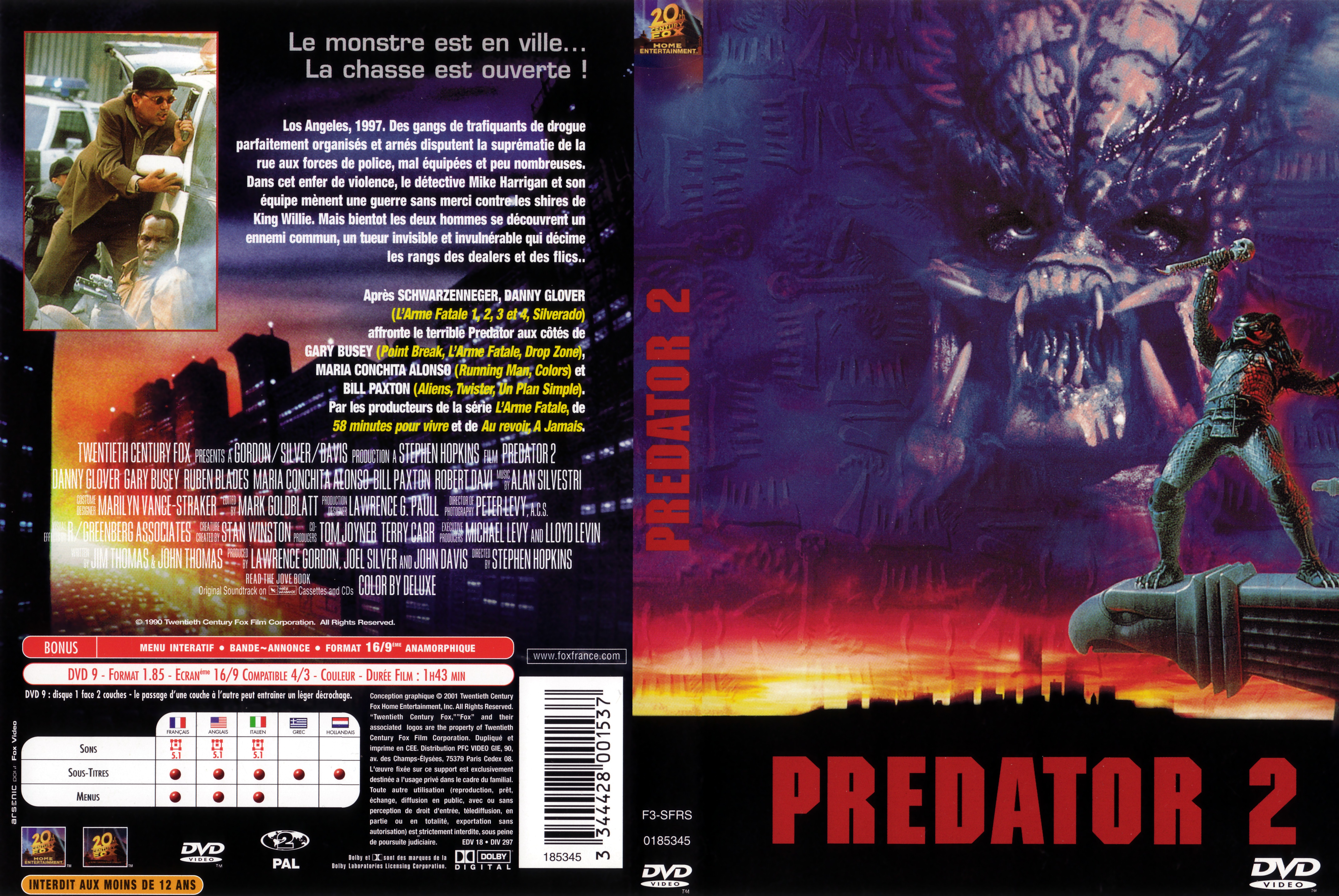 Jaquette DVD Predator 2 v2