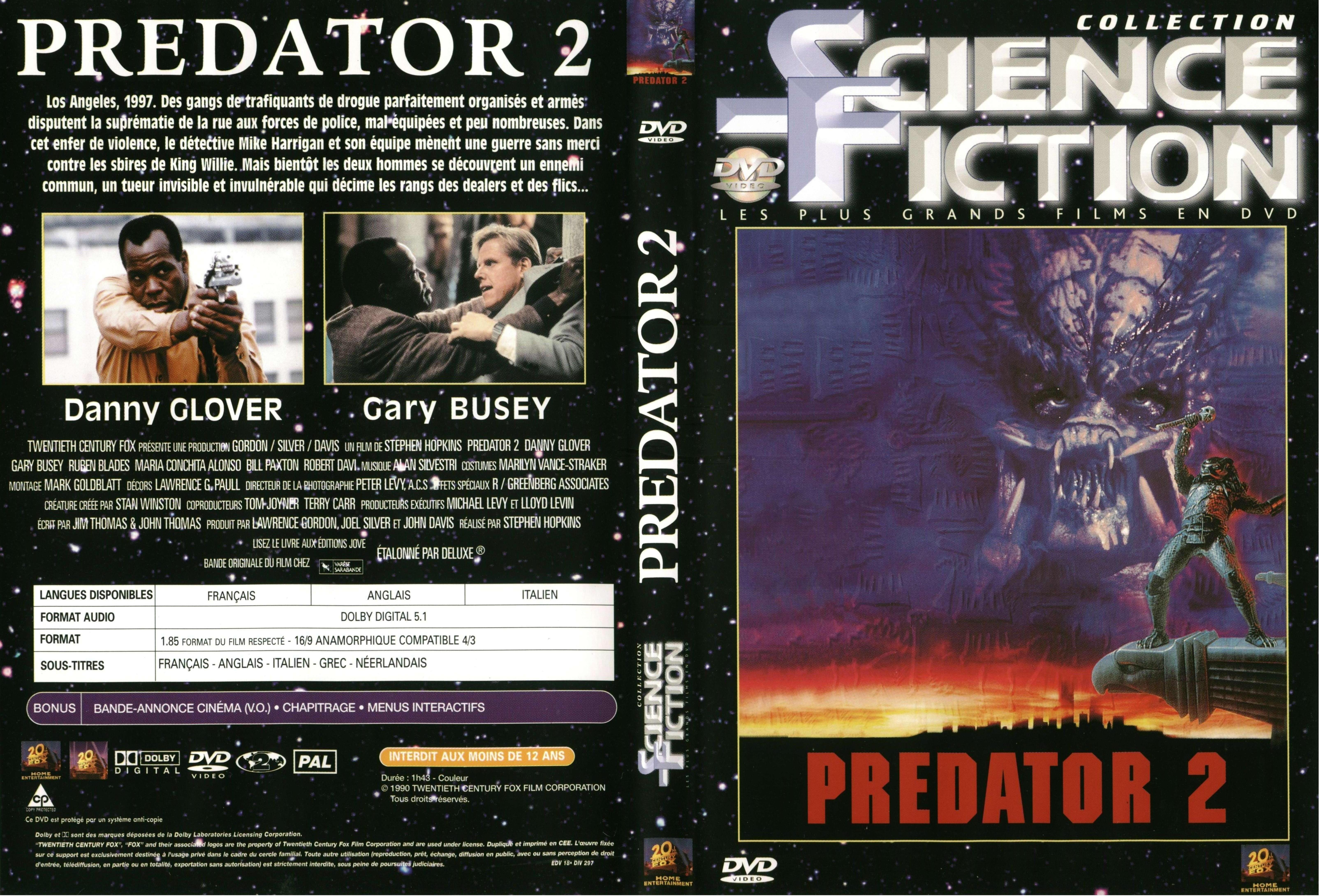 Jaquette DVD Predator 2 v3