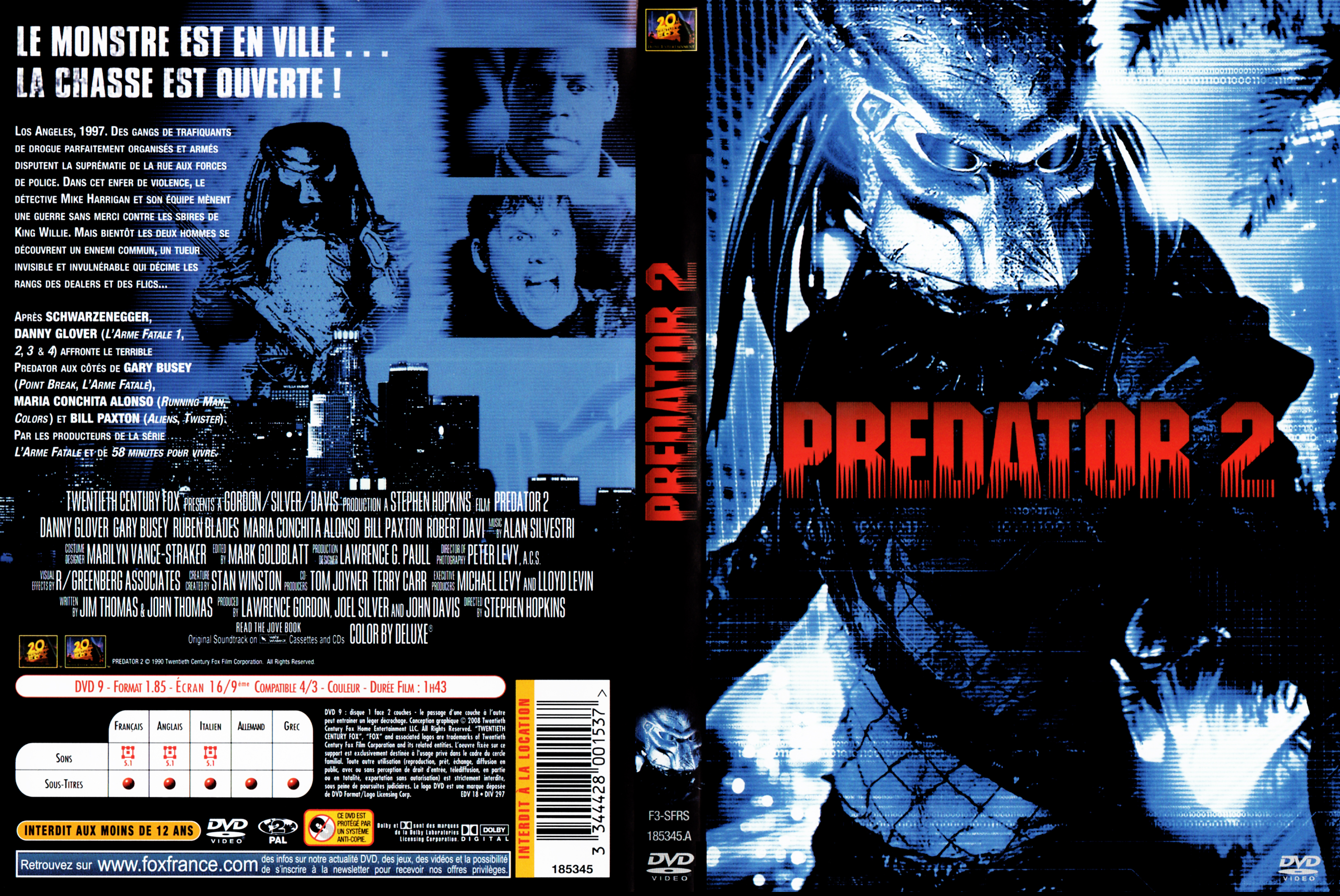 Jaquette DVD Predator 2 v5