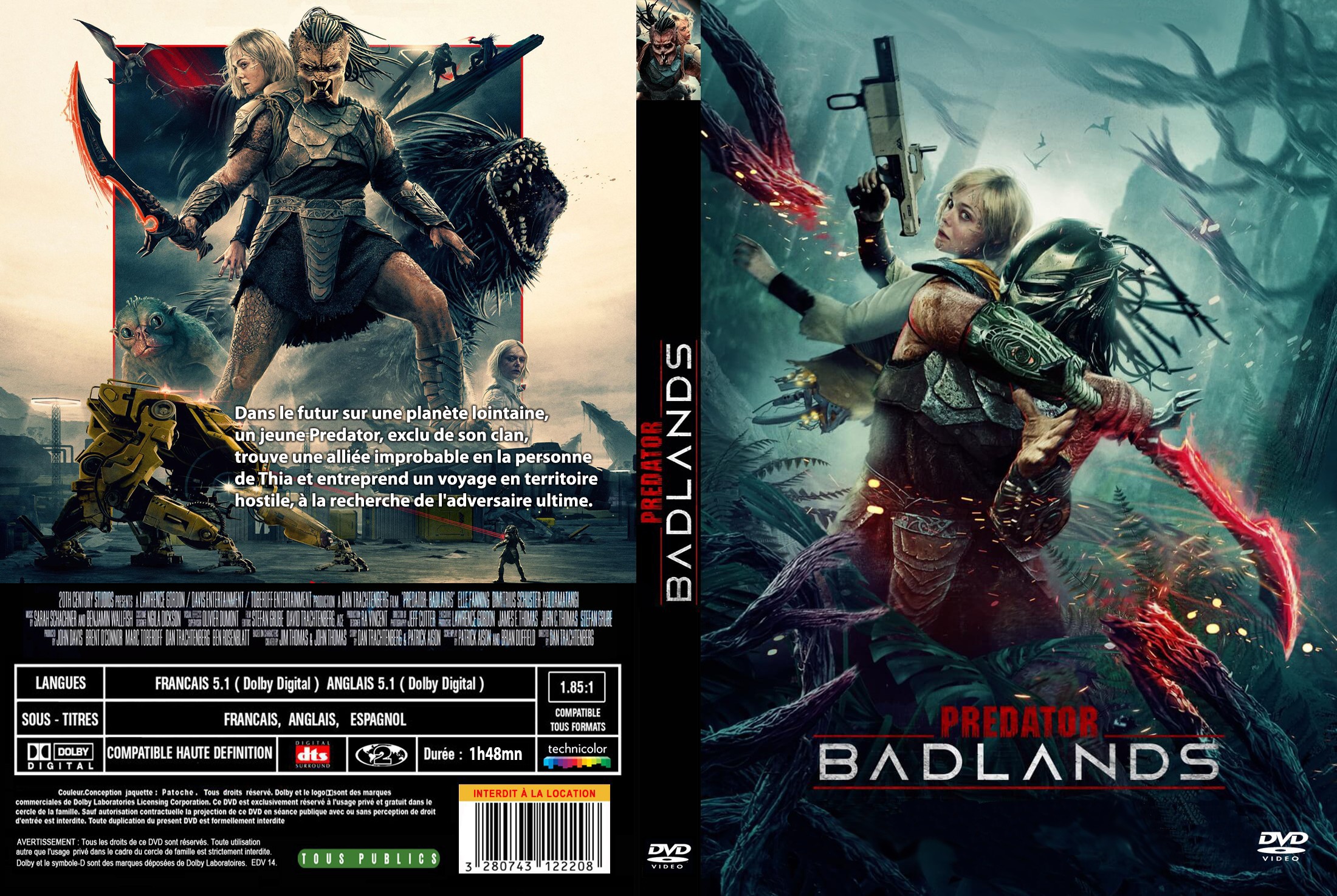 Jaquette DVD Predator Badlands custom