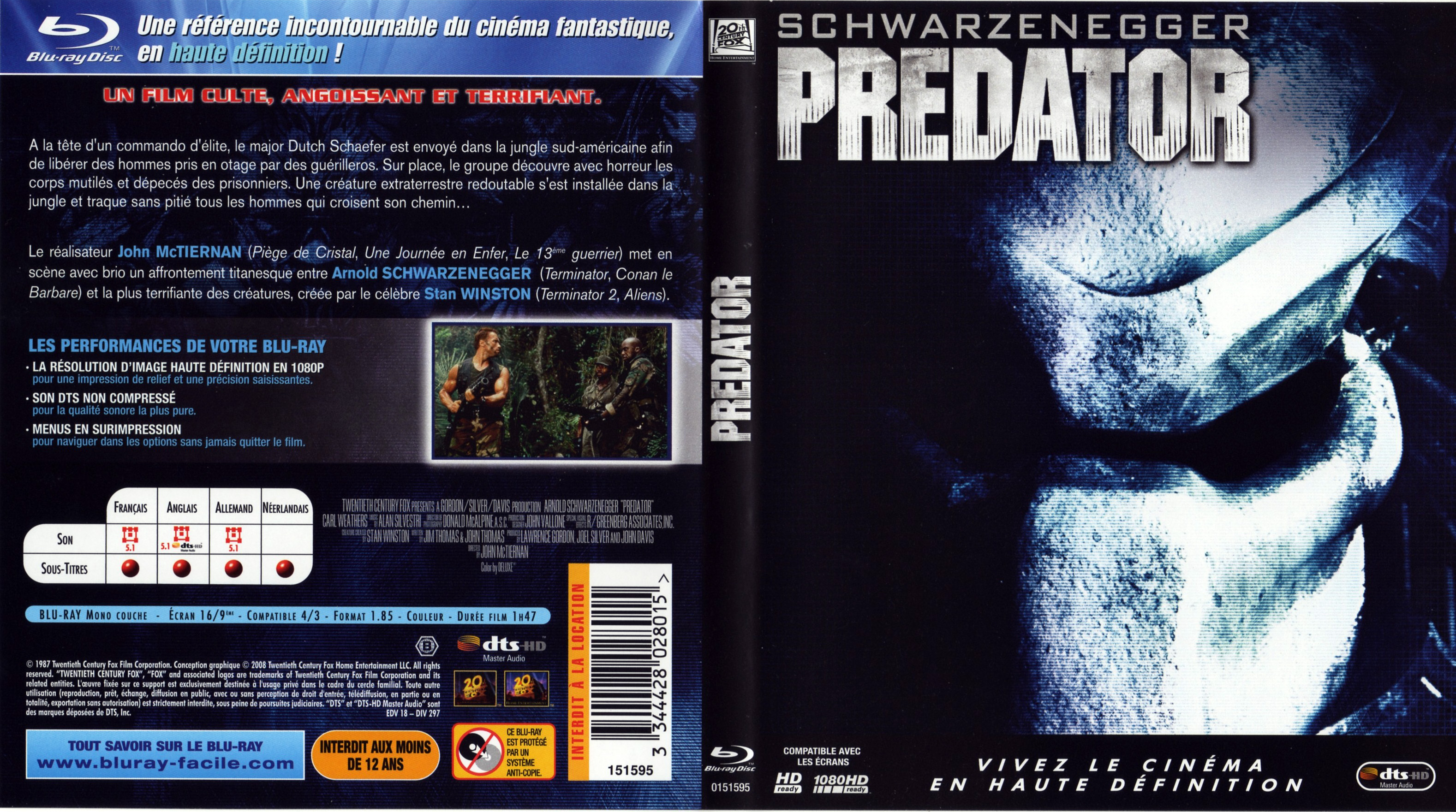 Jaquette DVD Predator (BLU-RAY)