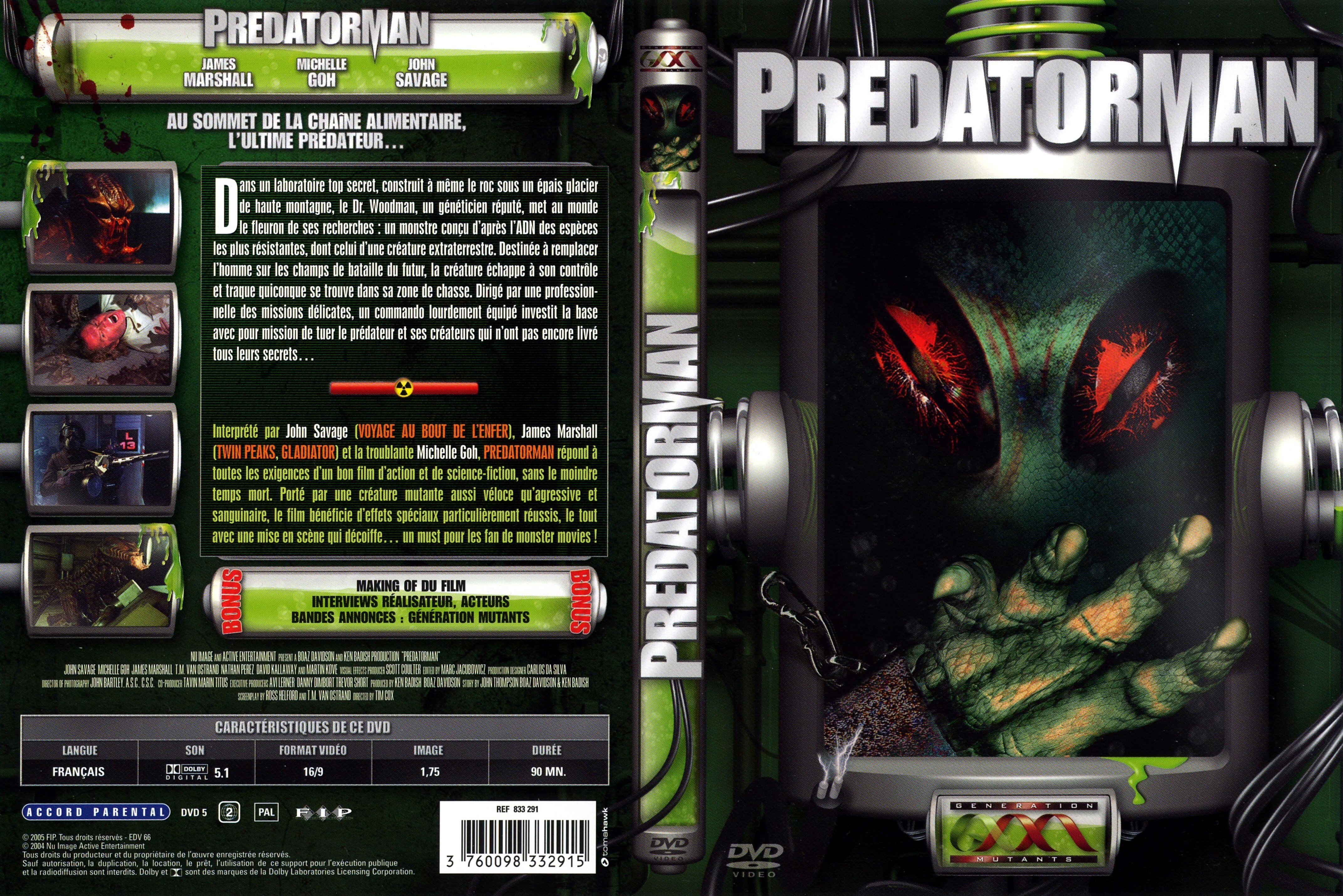 Jaquette DVD Predatorman
