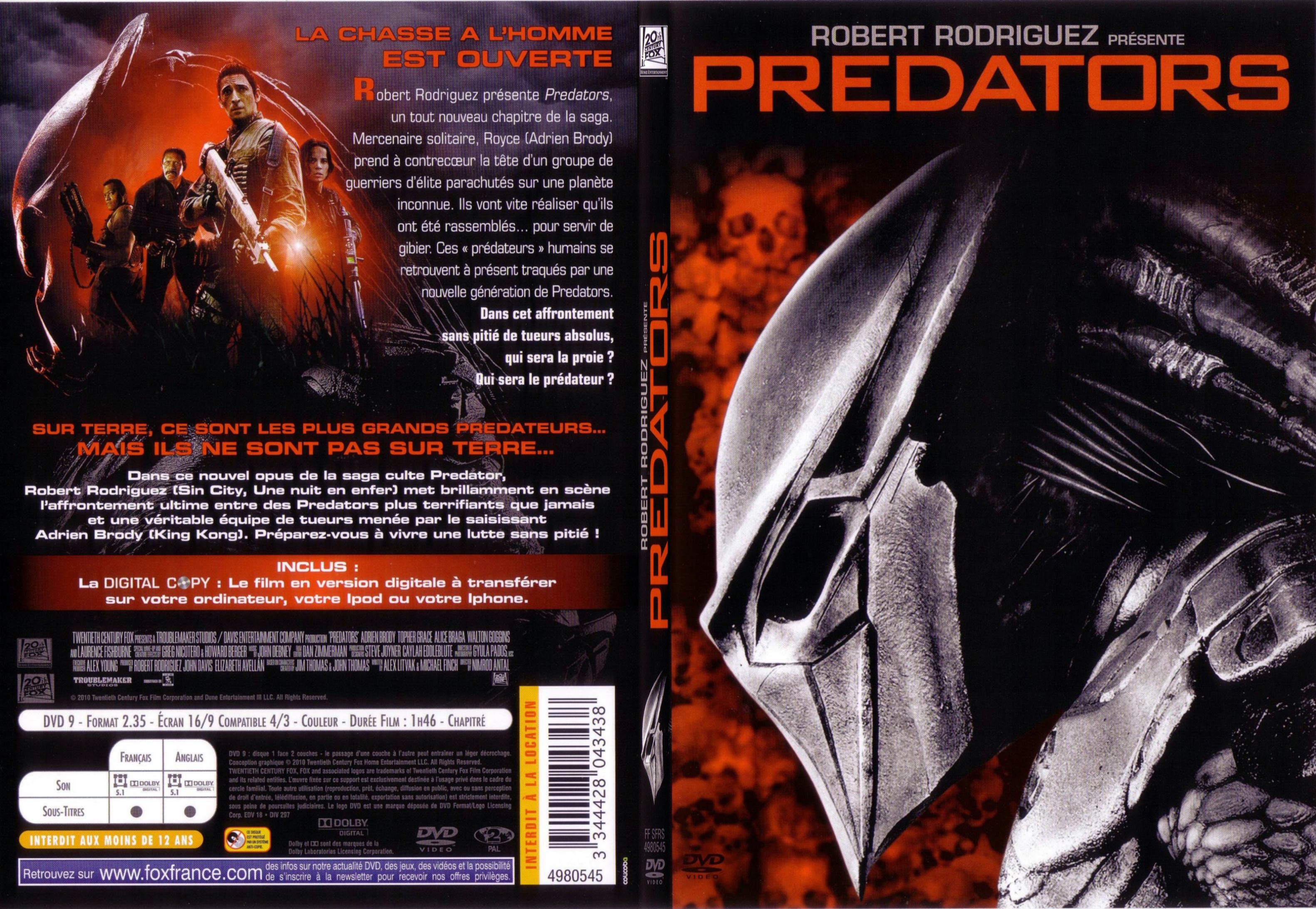Jaquette DVD Predators - SLIM