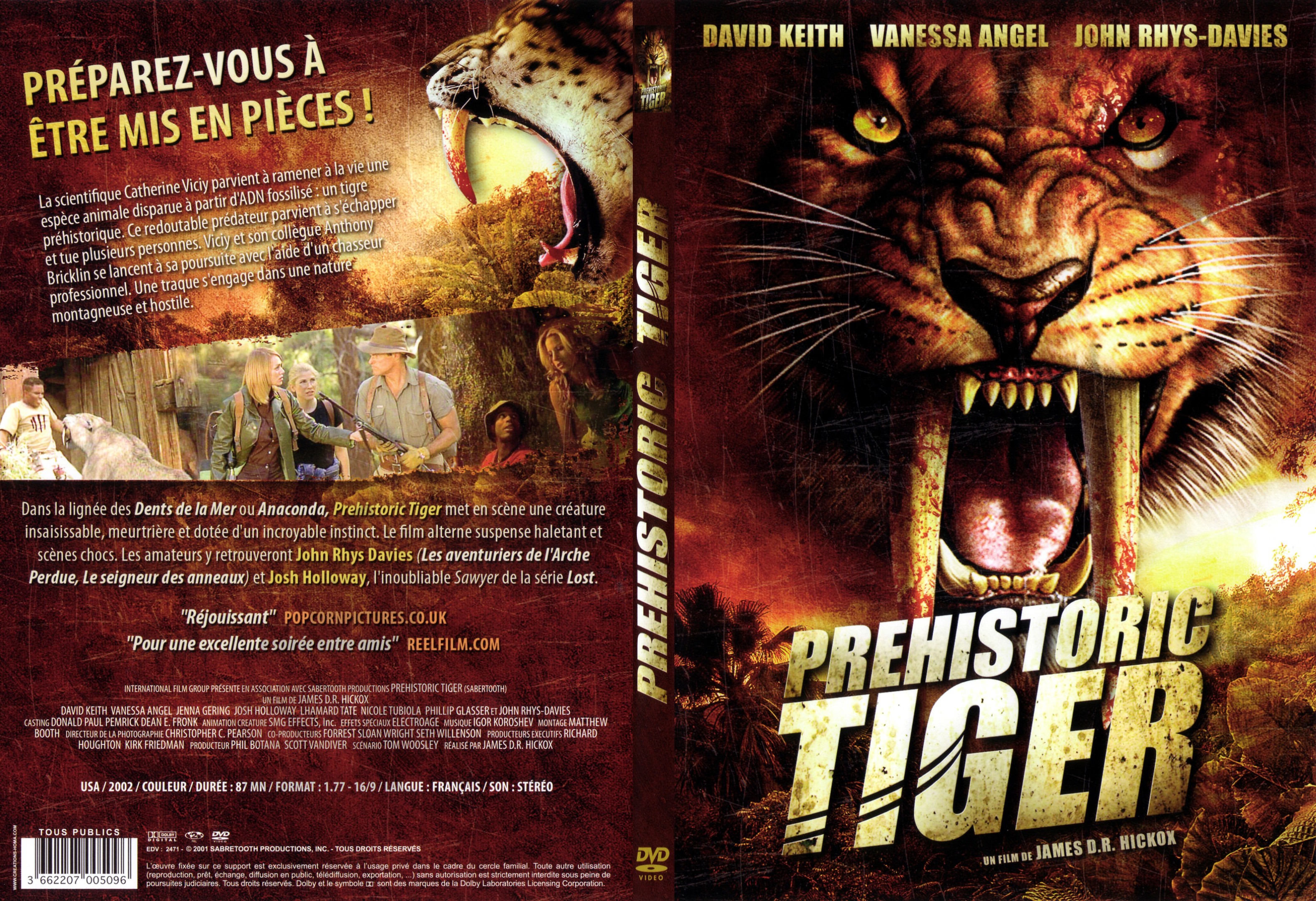 Jaquette DVD Prehistoric tiger - SLIM