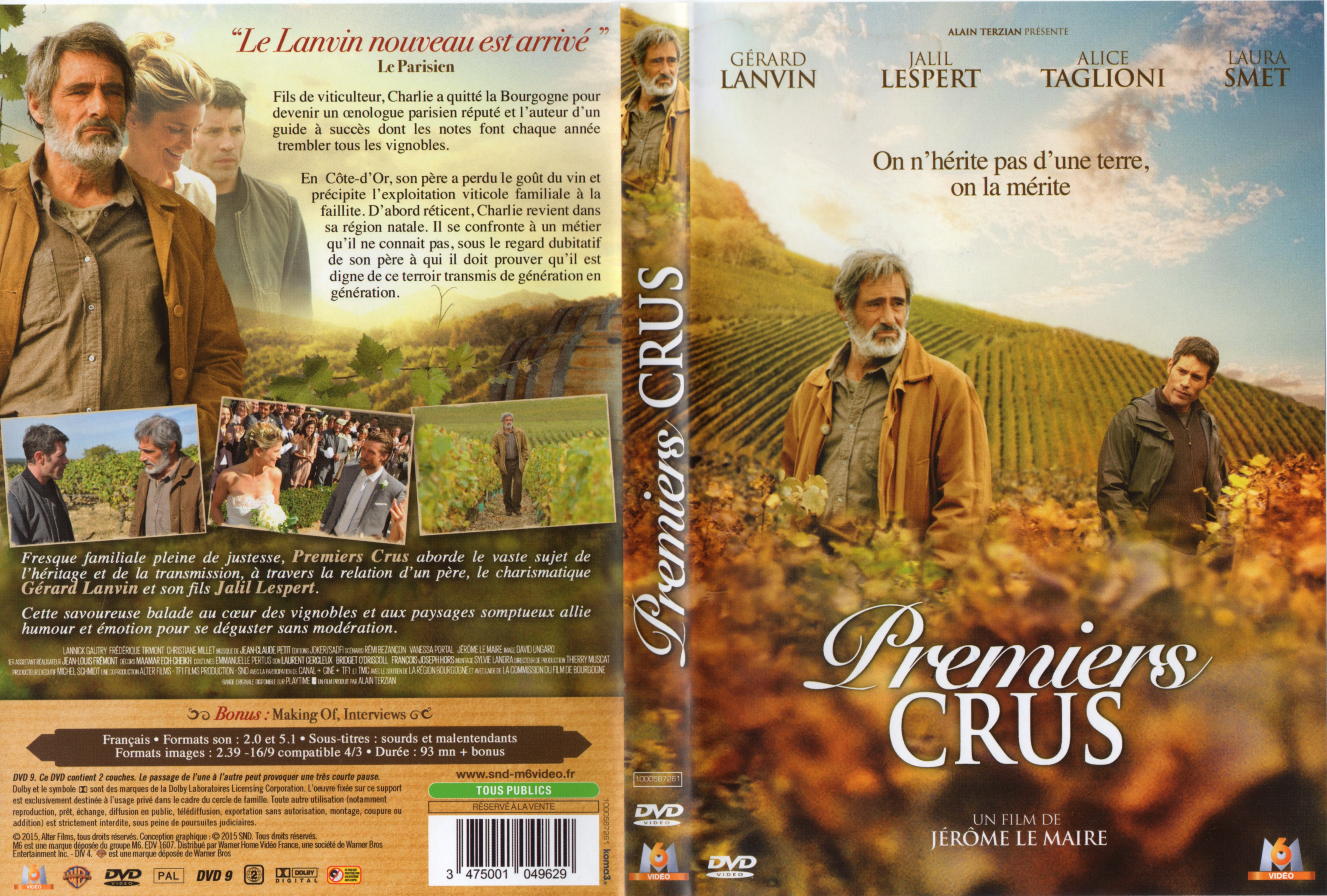 Jaquette DVD Premiers crus