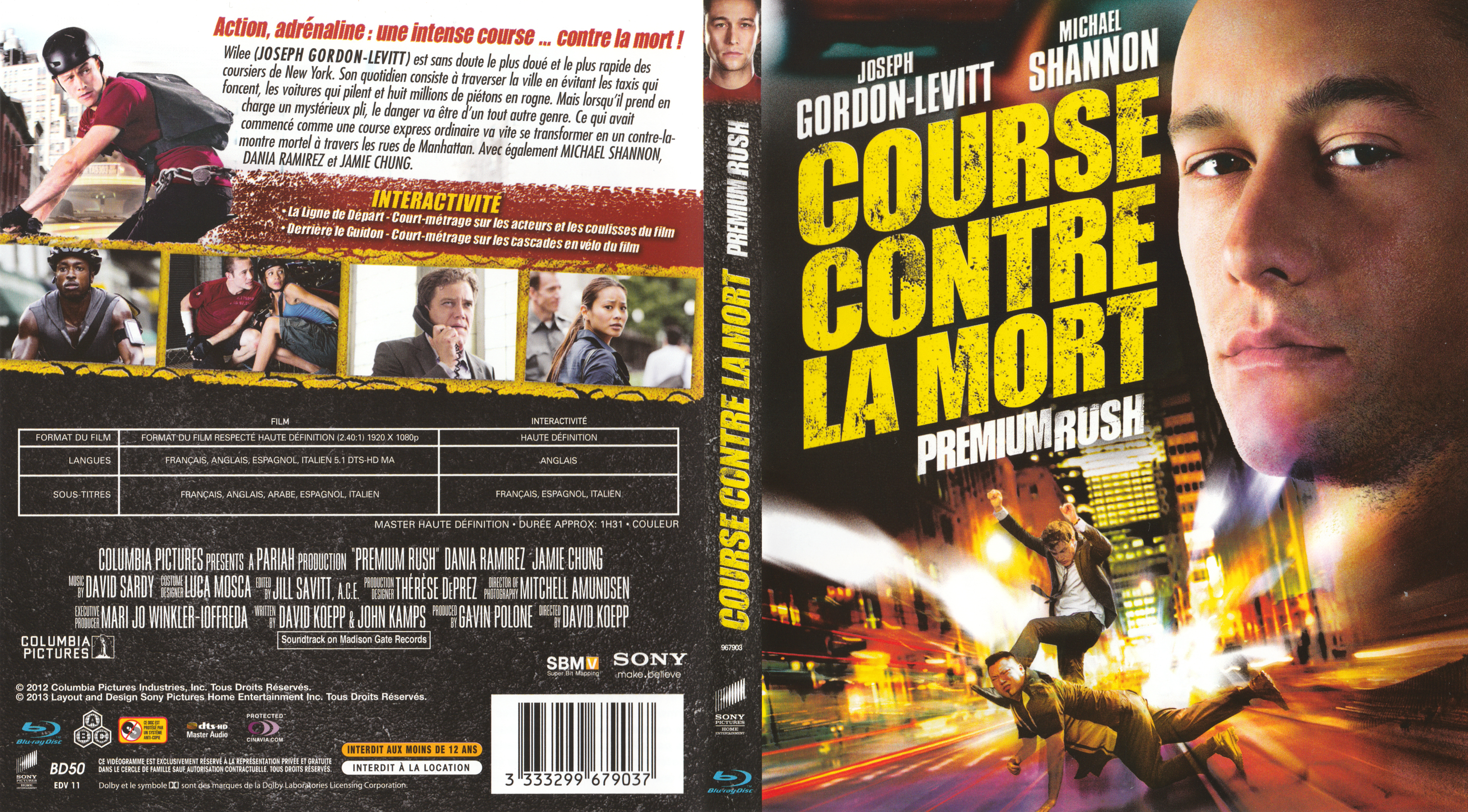 Jaquette DVD Premium Rush - Course contre la mort (BLU-RAY)