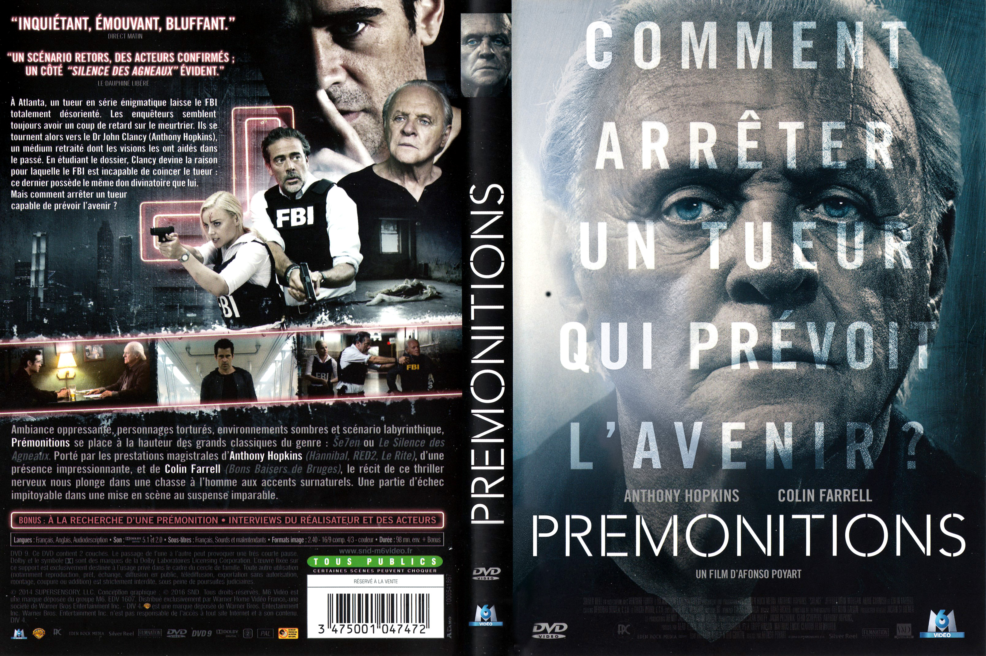 Jaquette DVD Prmonitions (2015)