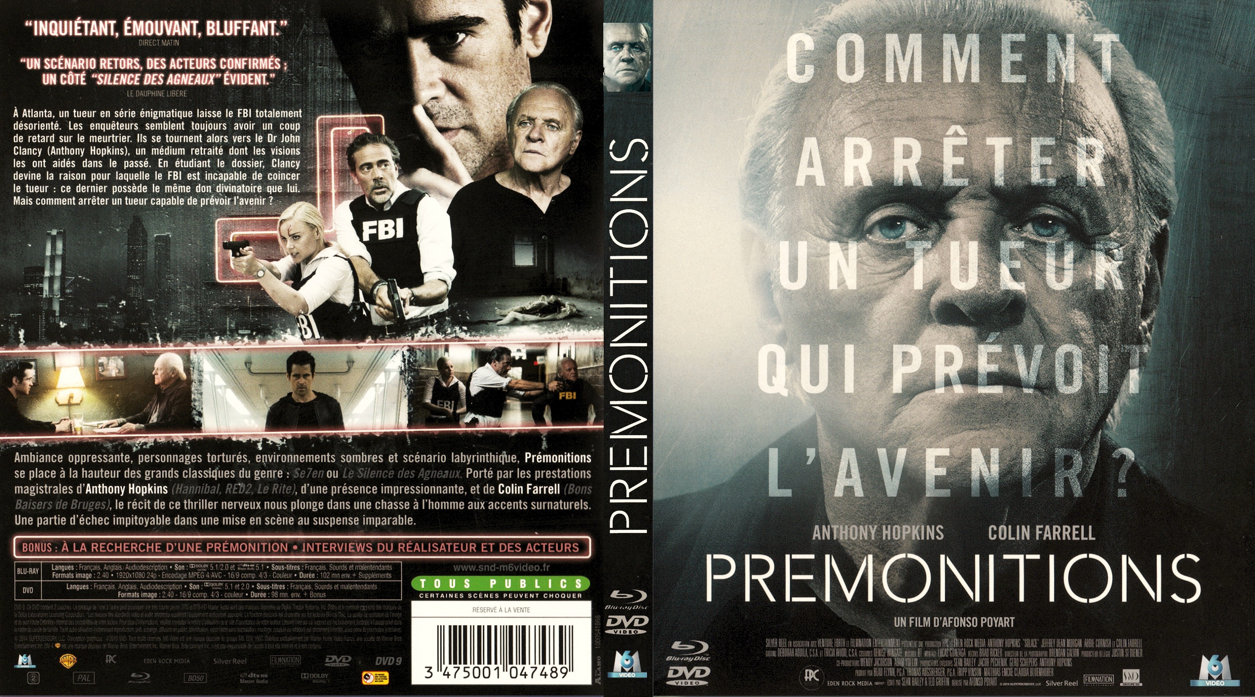 Jaquette DVD Prmonitions (2015) (BLU-RAY) v2