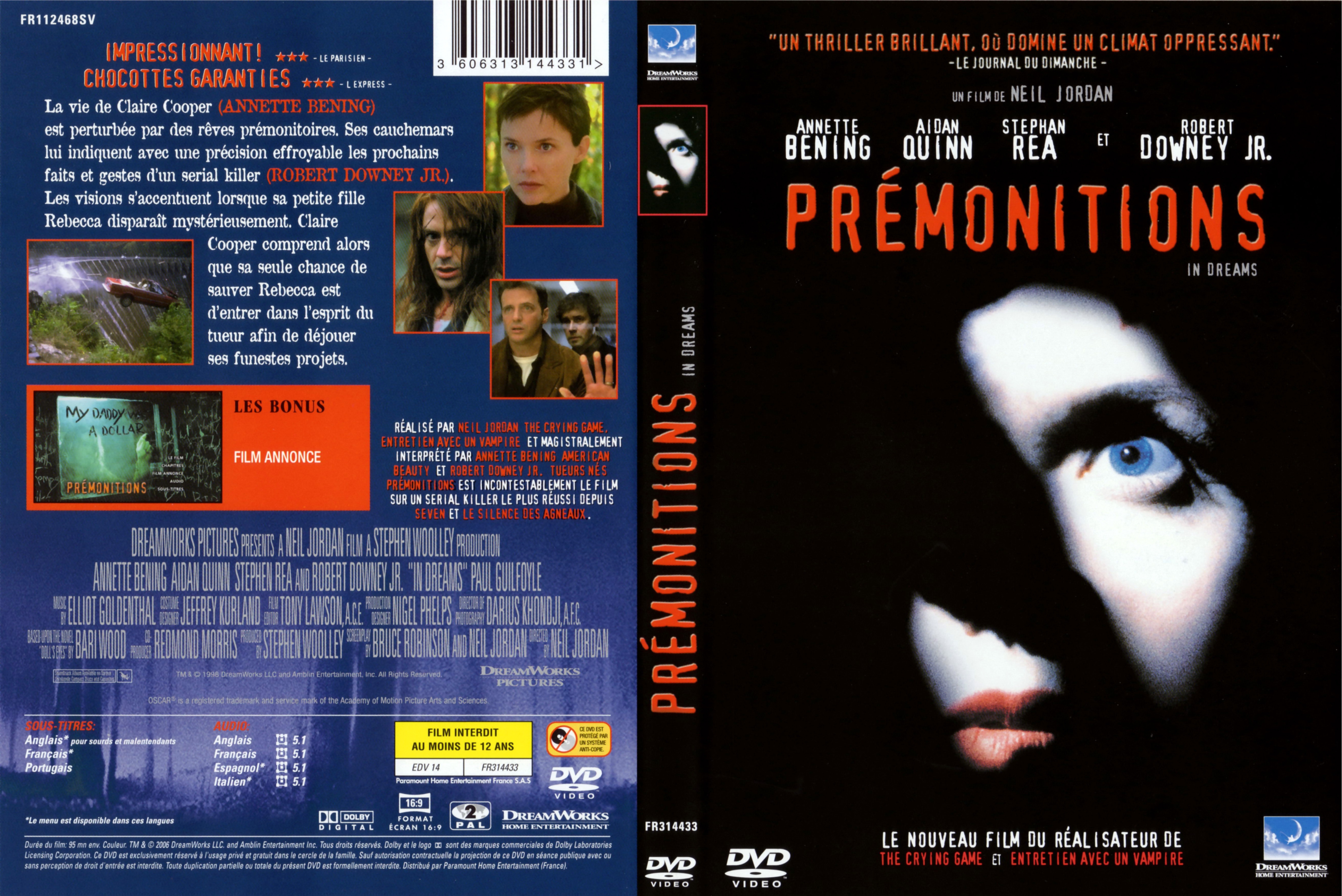 Jaquette DVD Premonitions in dreams