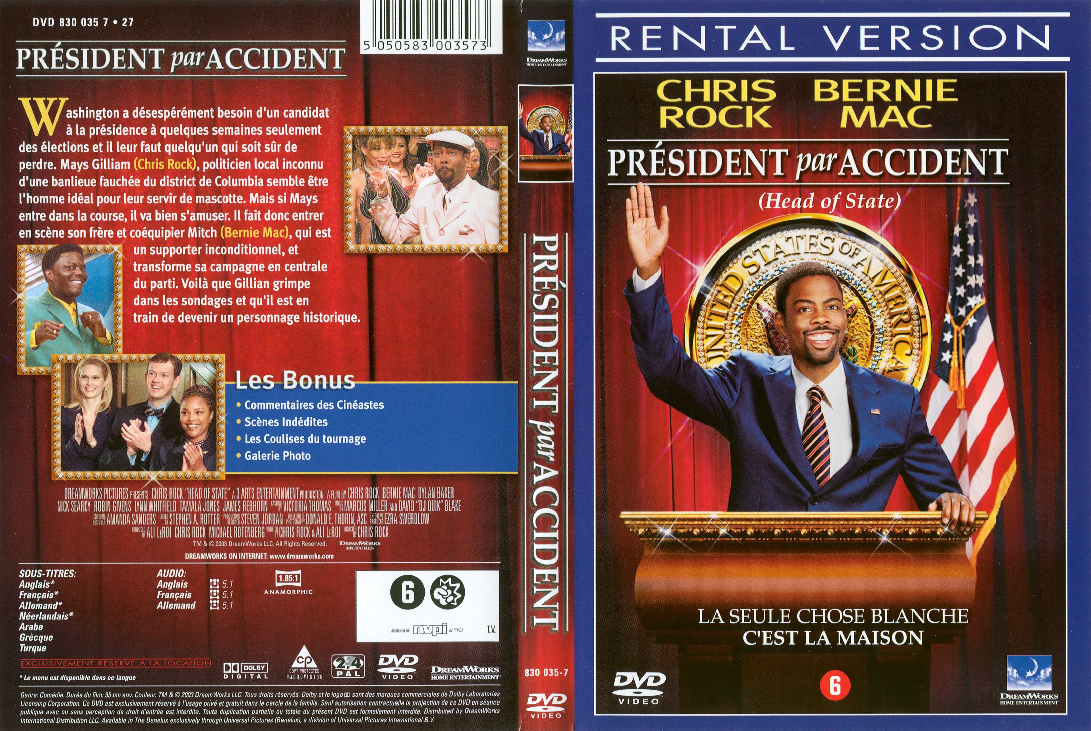 Jaquette DVD President par accident