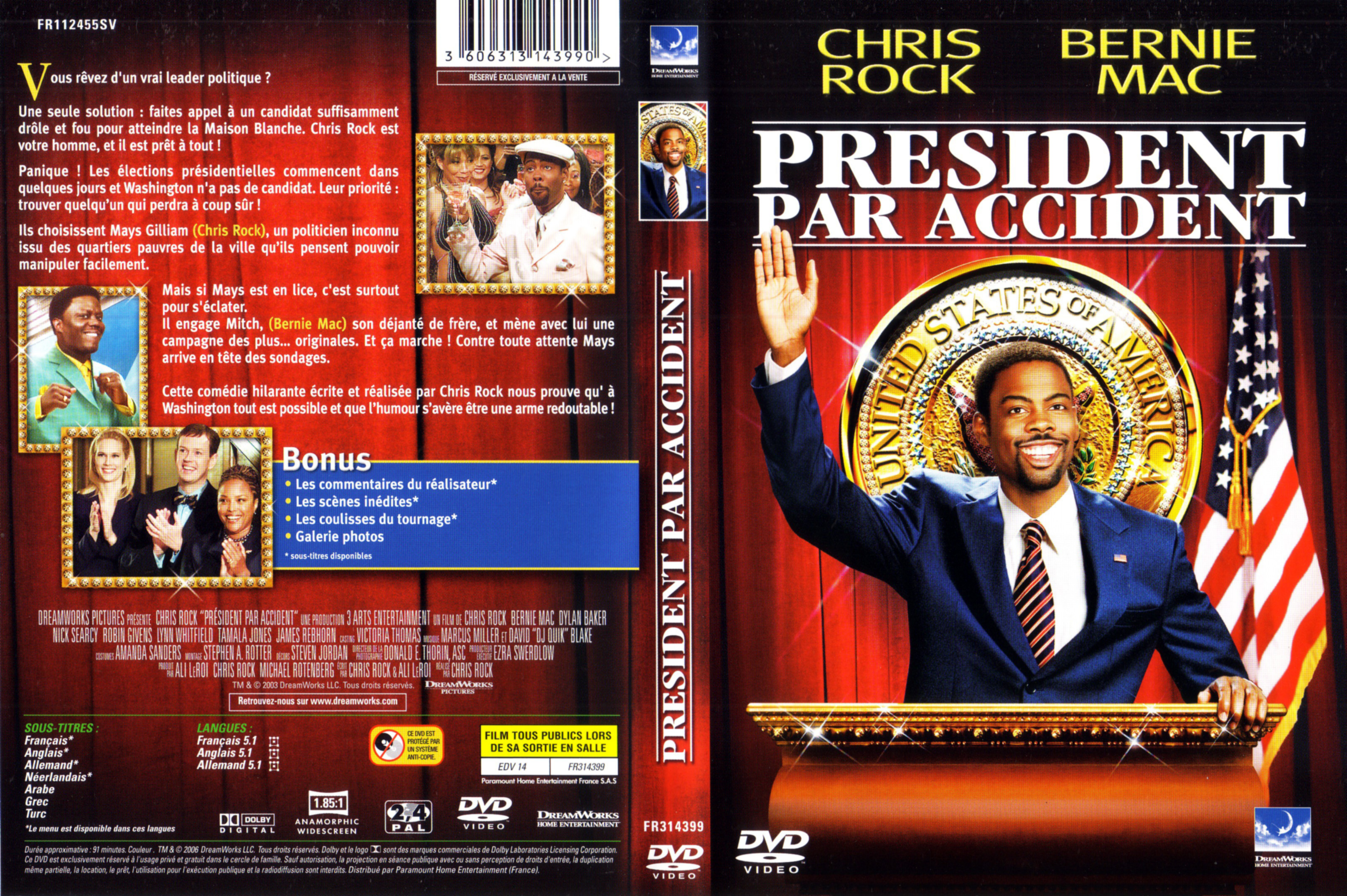 Jaquette DVD President par accident v2