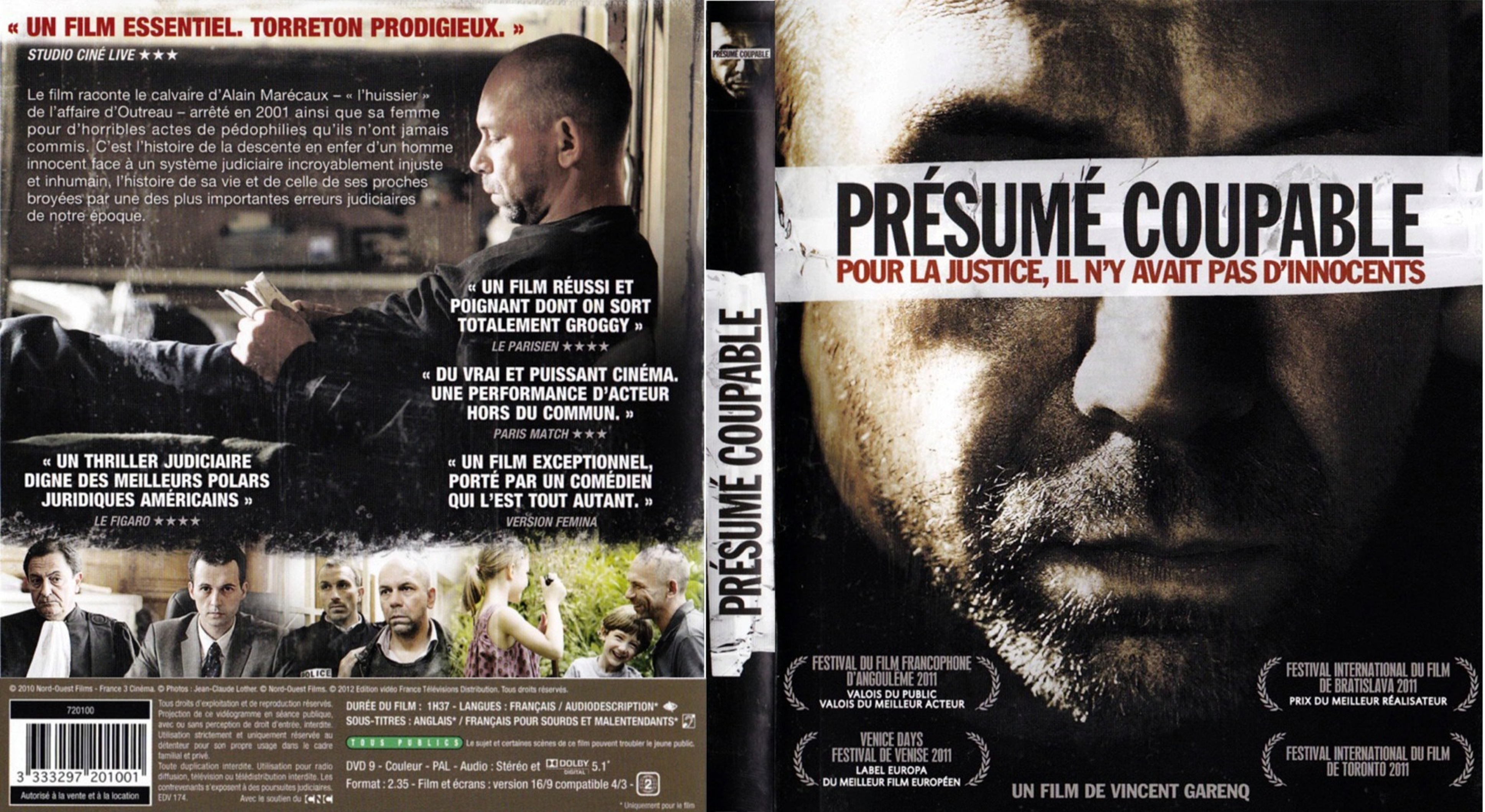 Jaquette DVD Prsum Coupable (2011) custom (BLU-RAY)