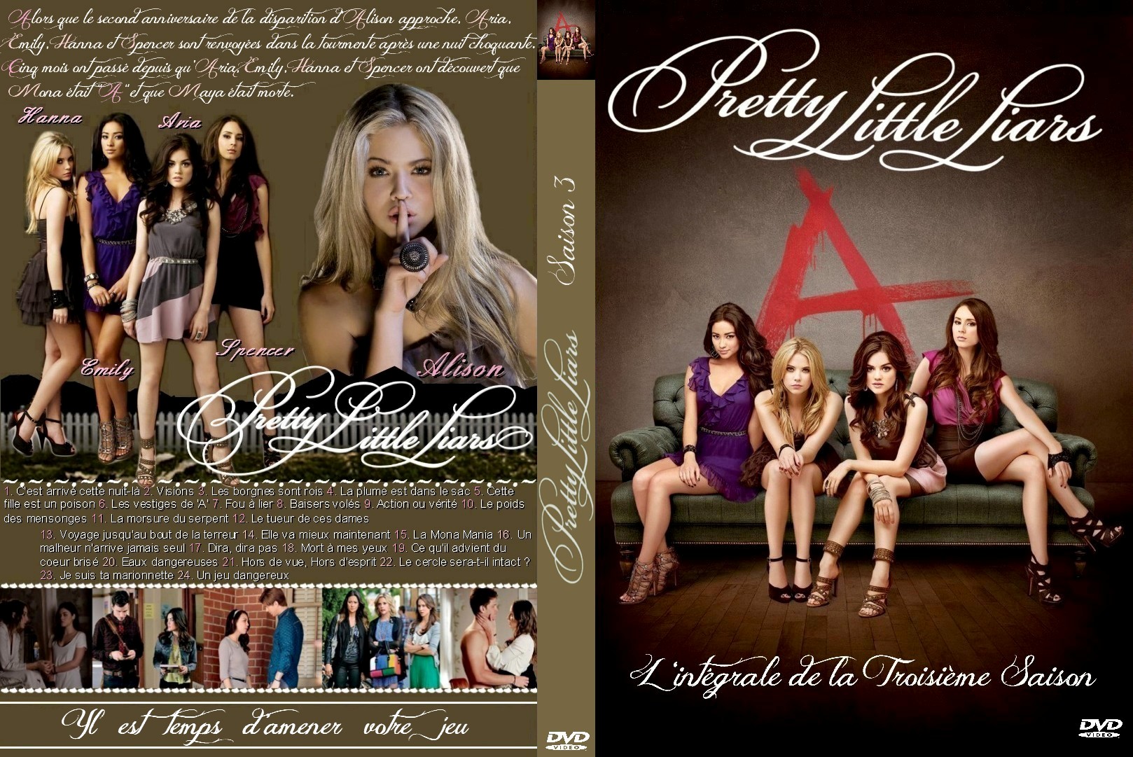 Jaquette DVD Pretty Little Liars Saison 3 custom