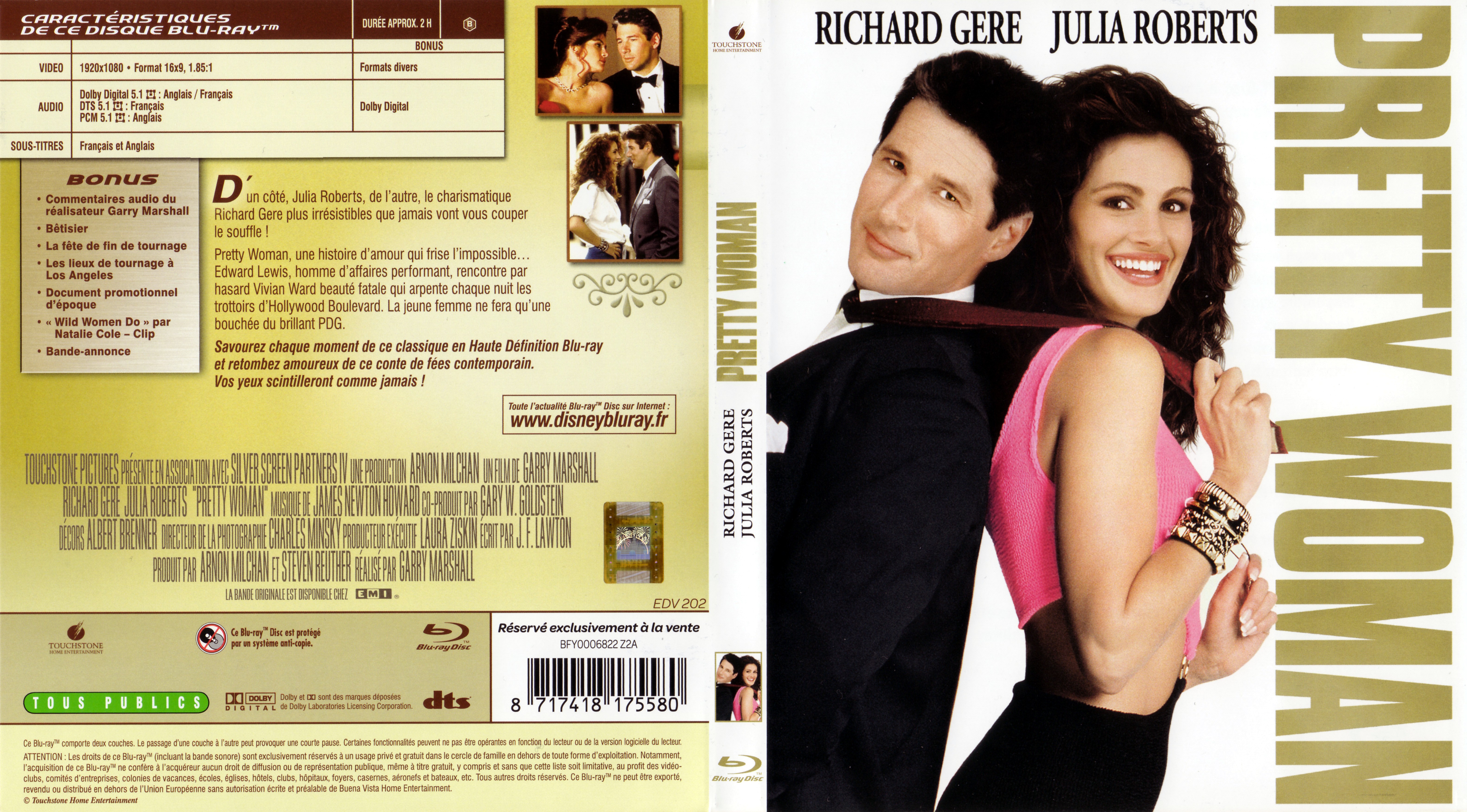 Jaquette DVD Pretty woman (BLU-RAY)