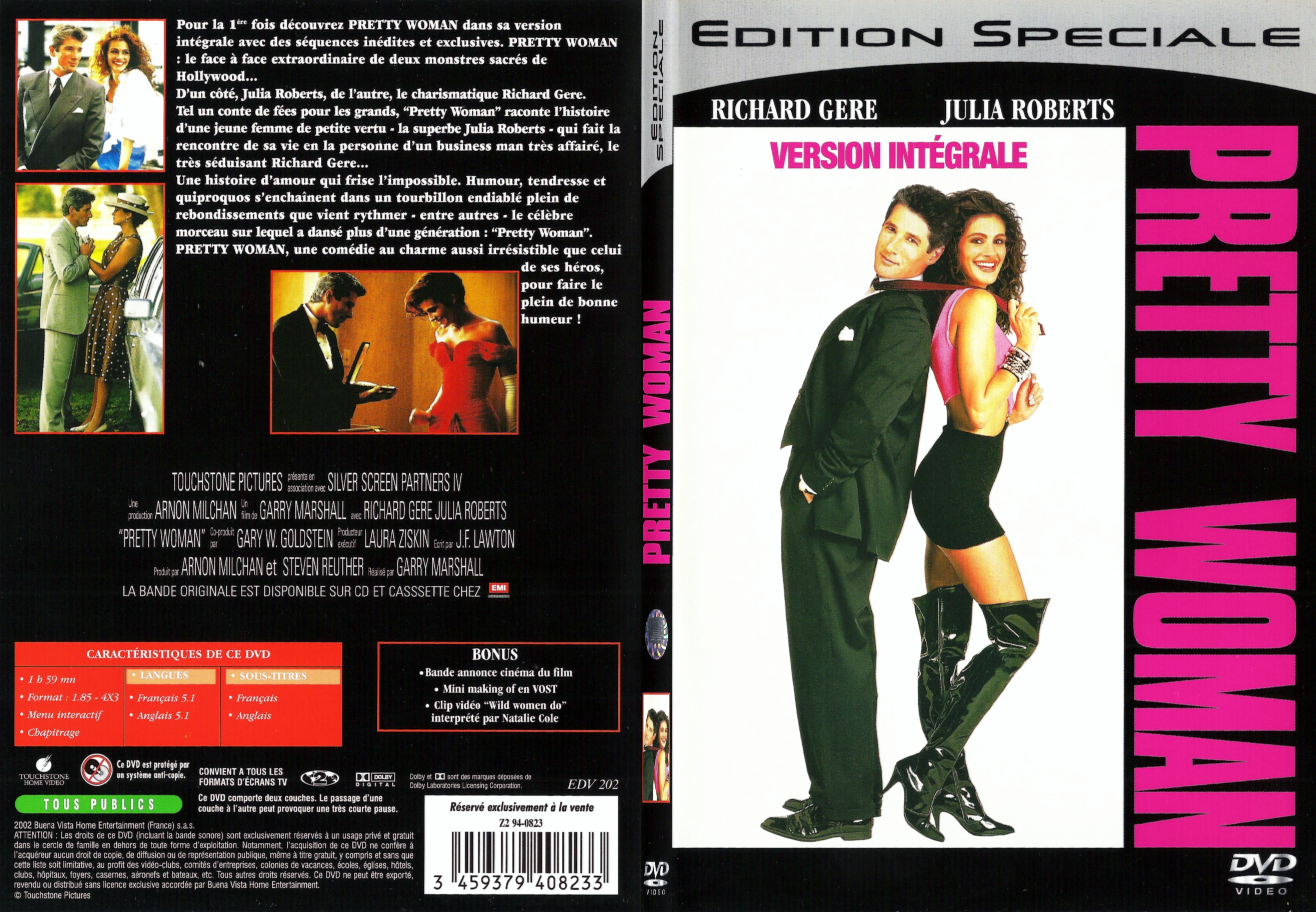 Jaquette DVD Pretty woman - SLIM