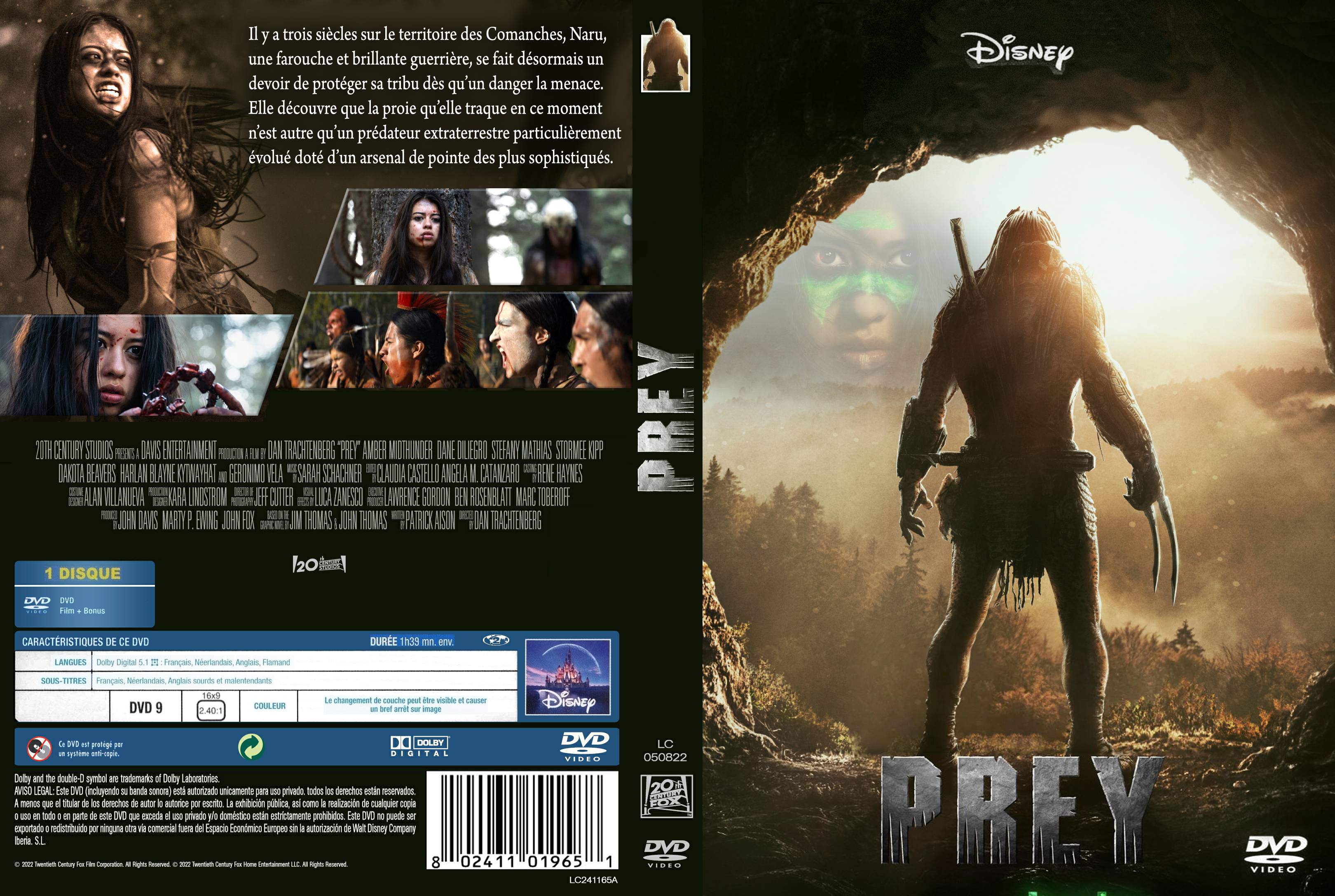 Jaquette DVD Prey custom