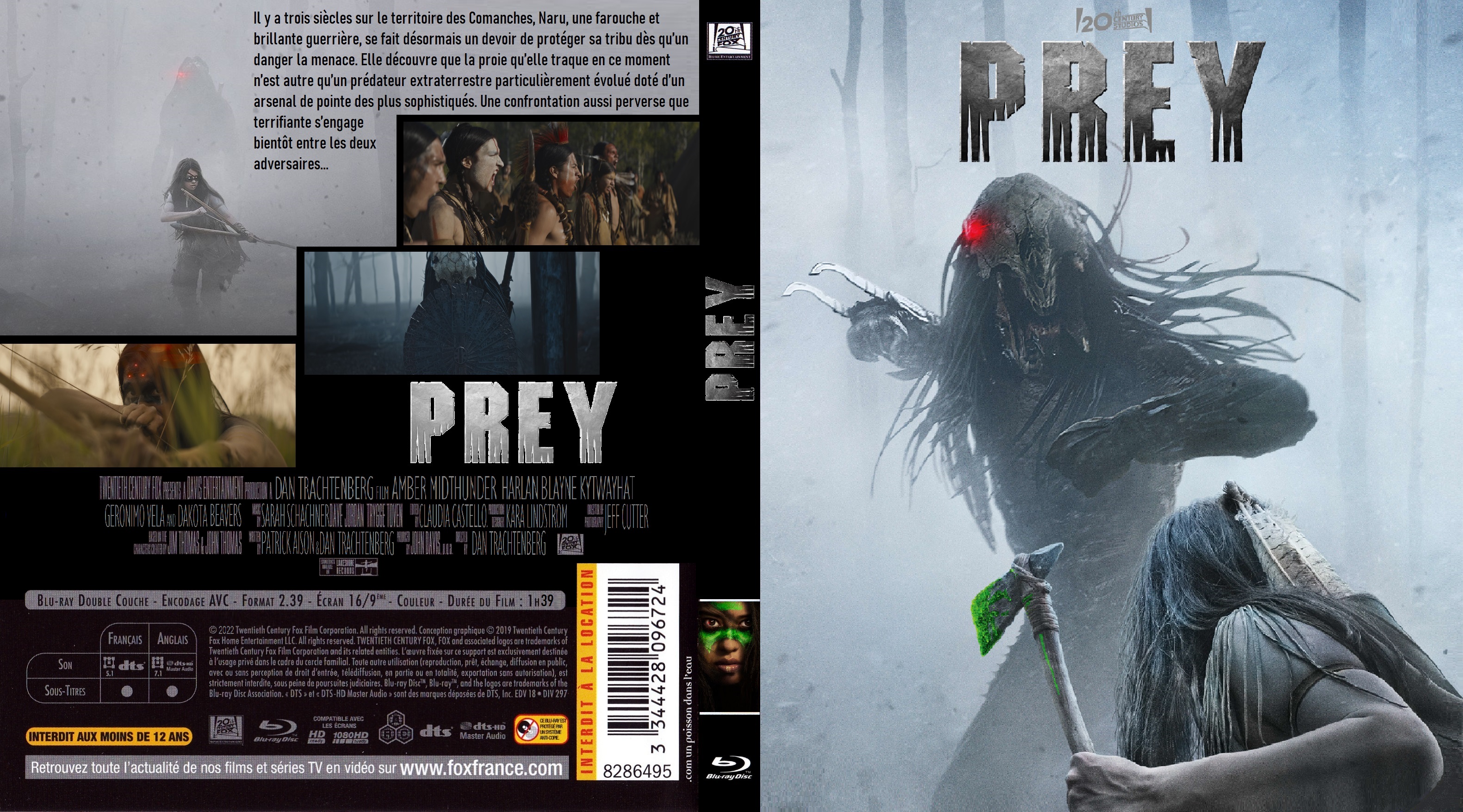 Jaquette DVD Prey custom (BLU-RAY)