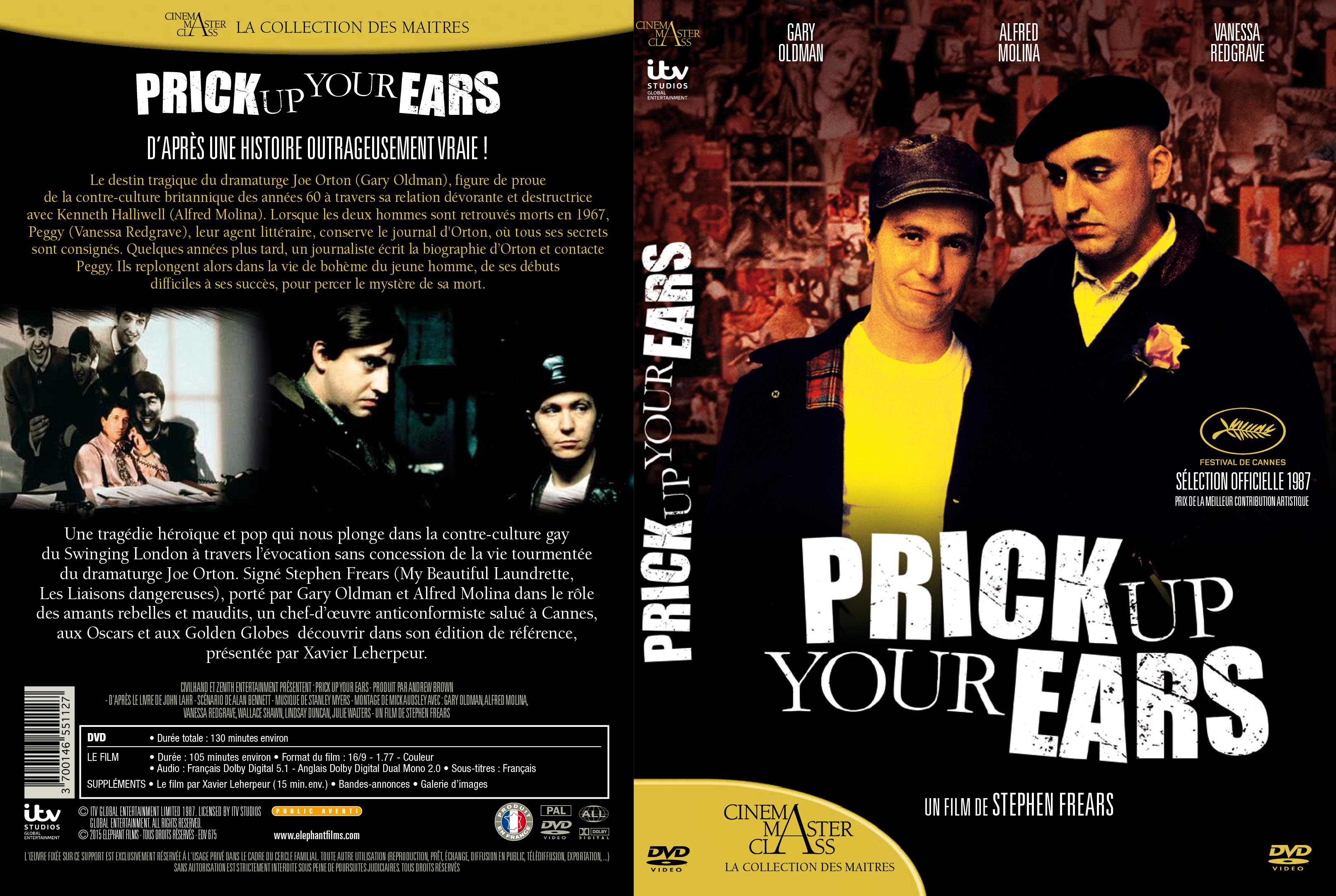 Jaquette DVD Prick up your ears v2