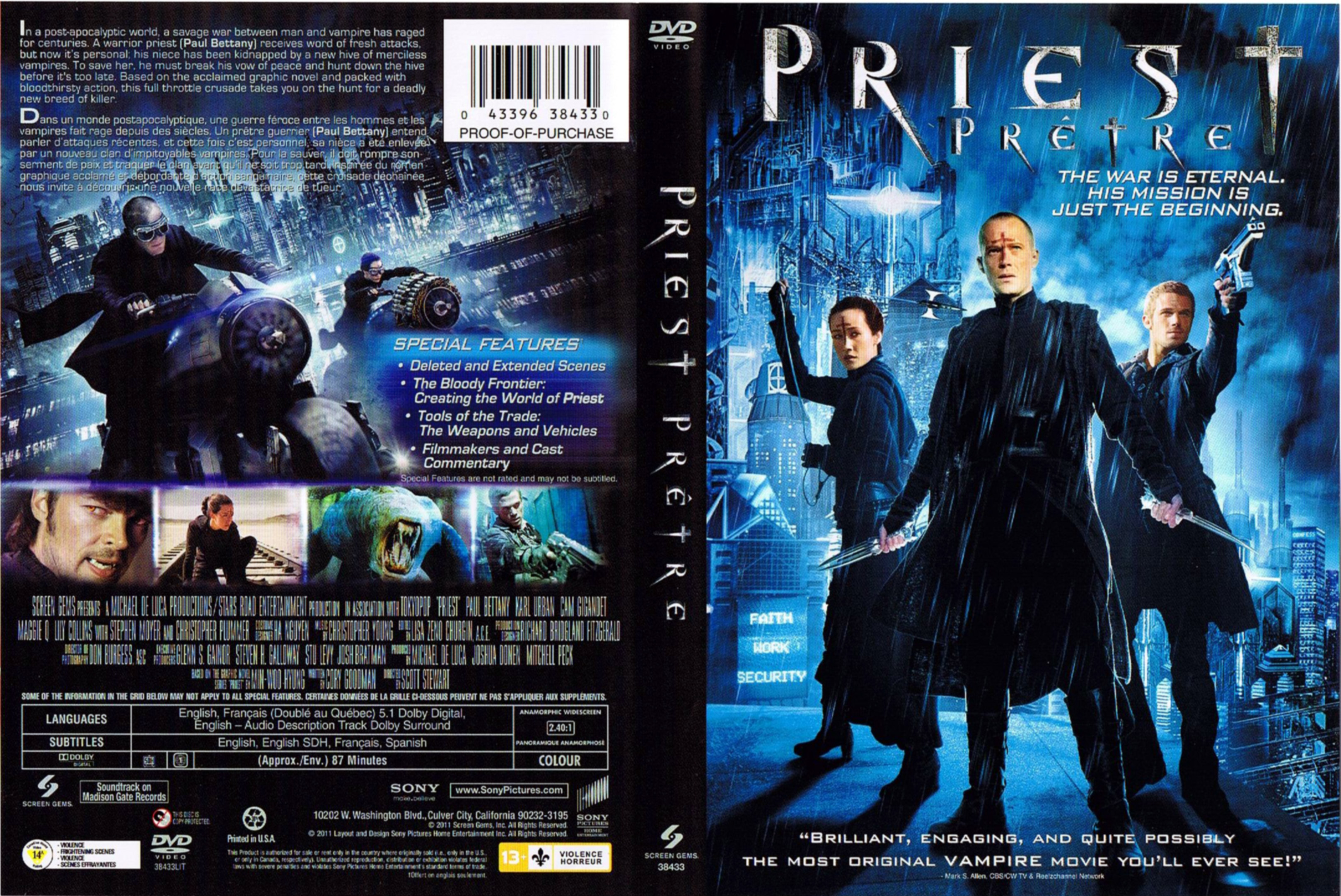 Jaquette DVD Priest - Prtre (Canadienne)