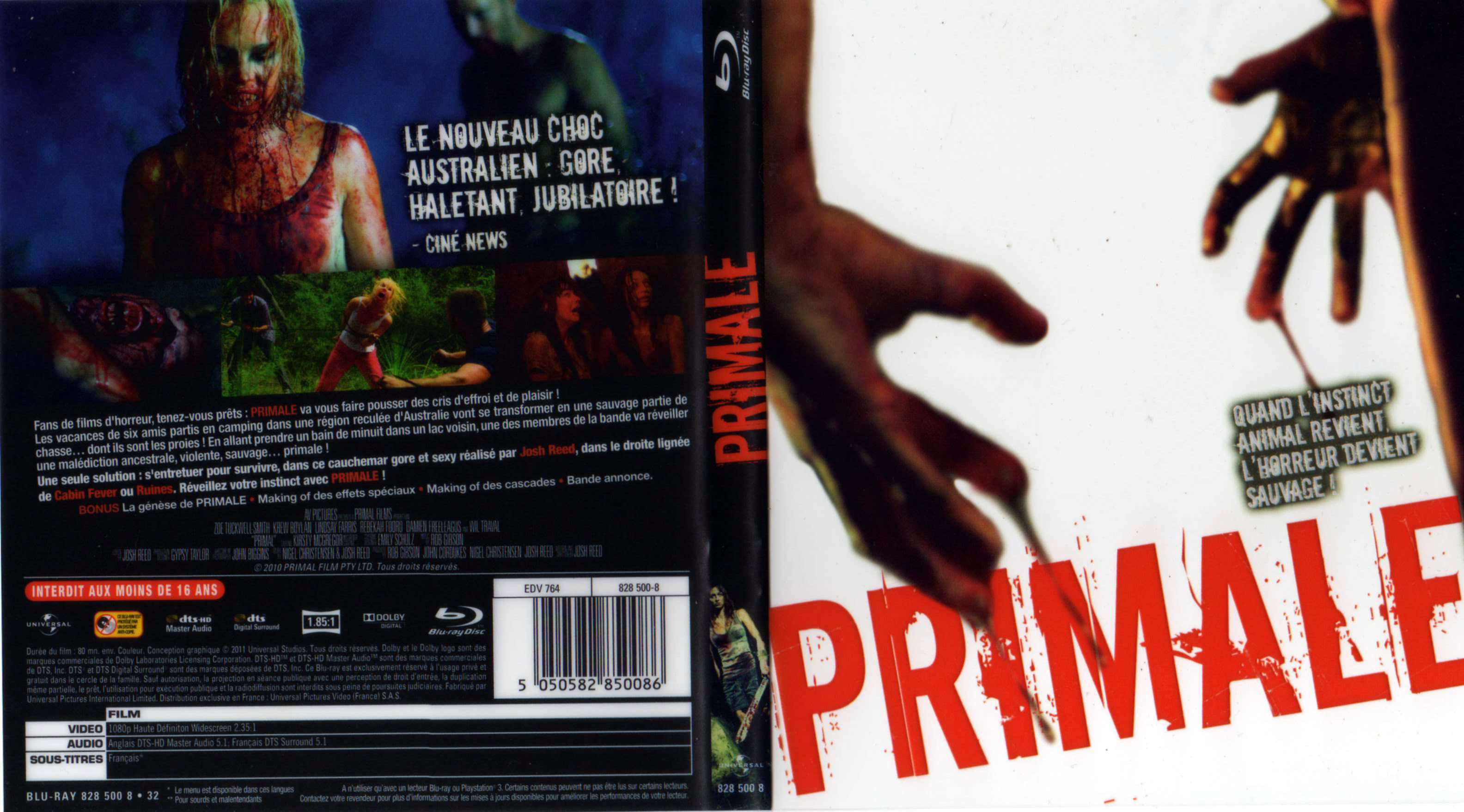 Jaquette DVD Primale (BLU-RAY)