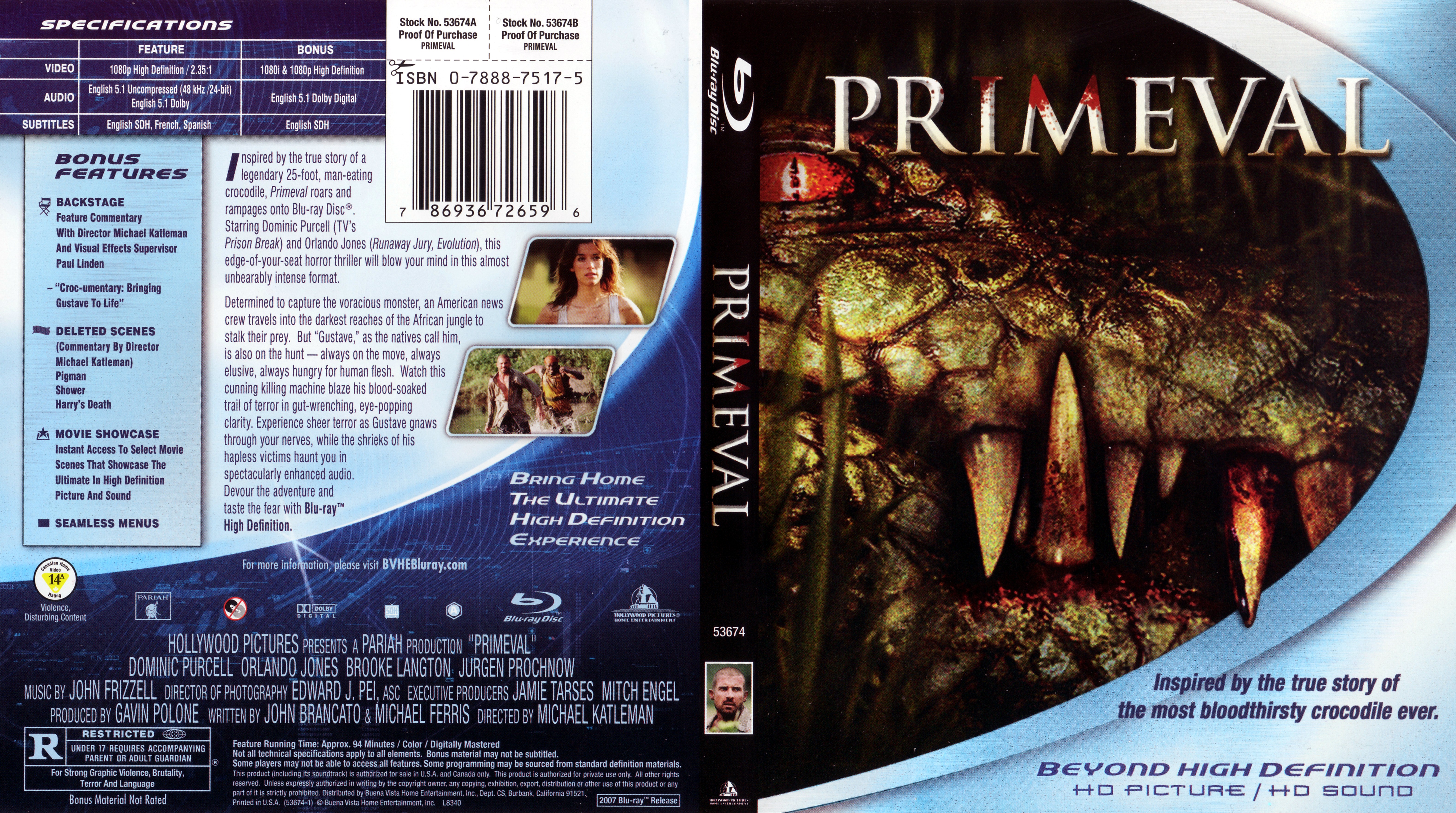 Jaquette DVD Primeval (Canadienne) (BLU-RAY)