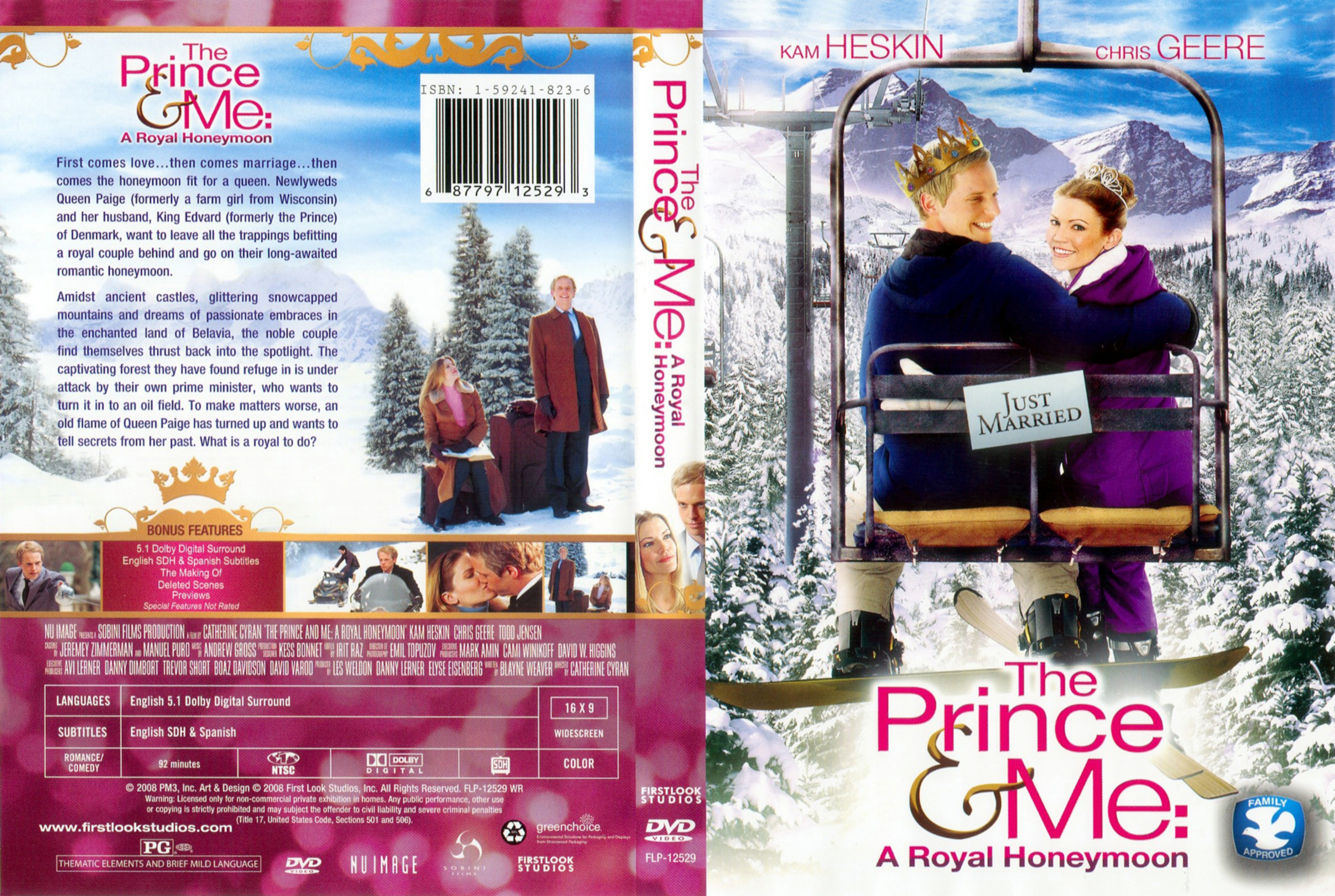 Jaquette DVD Prince and me  A royal honeymoon - Le prince et moi Lune de miel  la montagne (Canadienne)