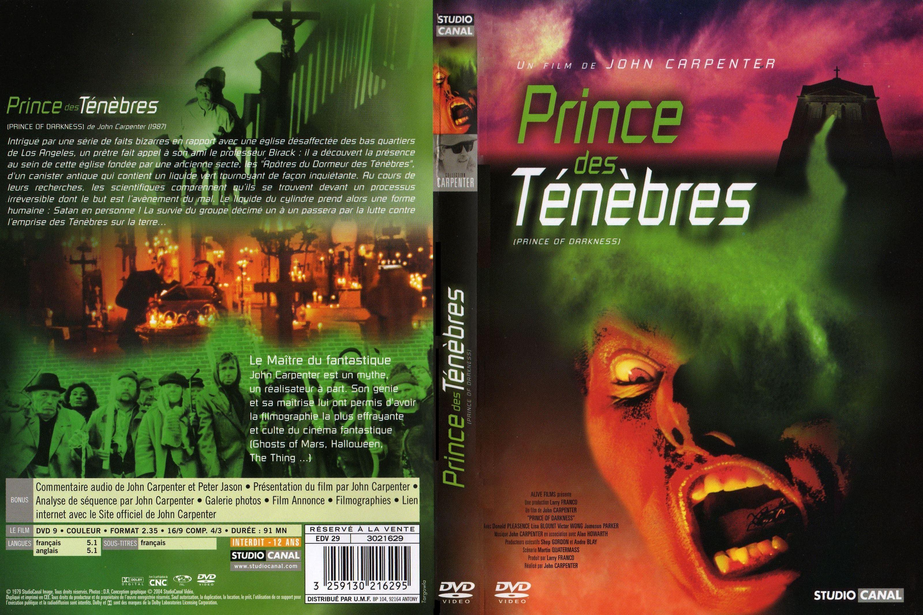 Jaquette DVD Prince des tnbres