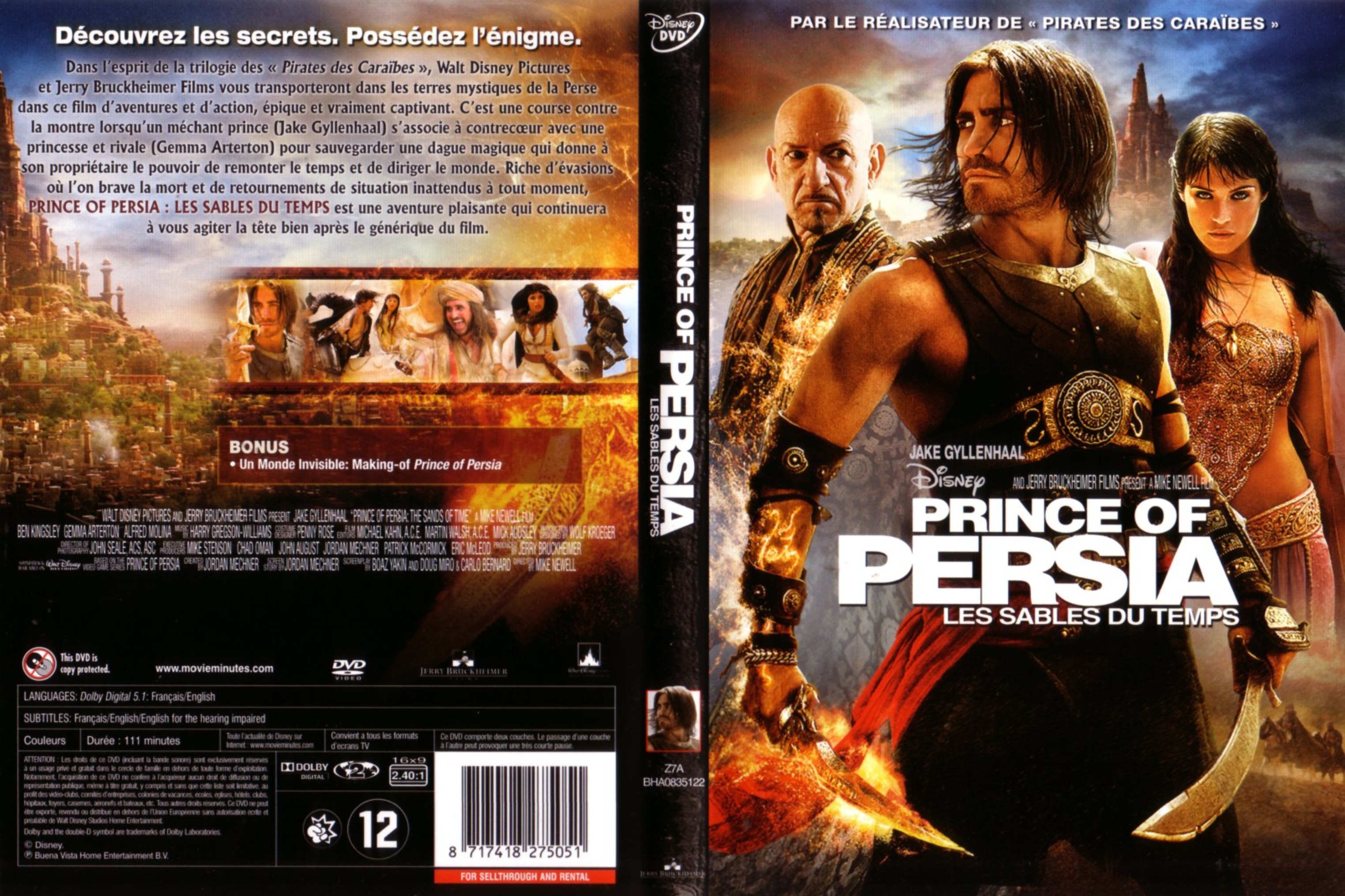 Jaquette DVD Prince of Persia - les sables du temps