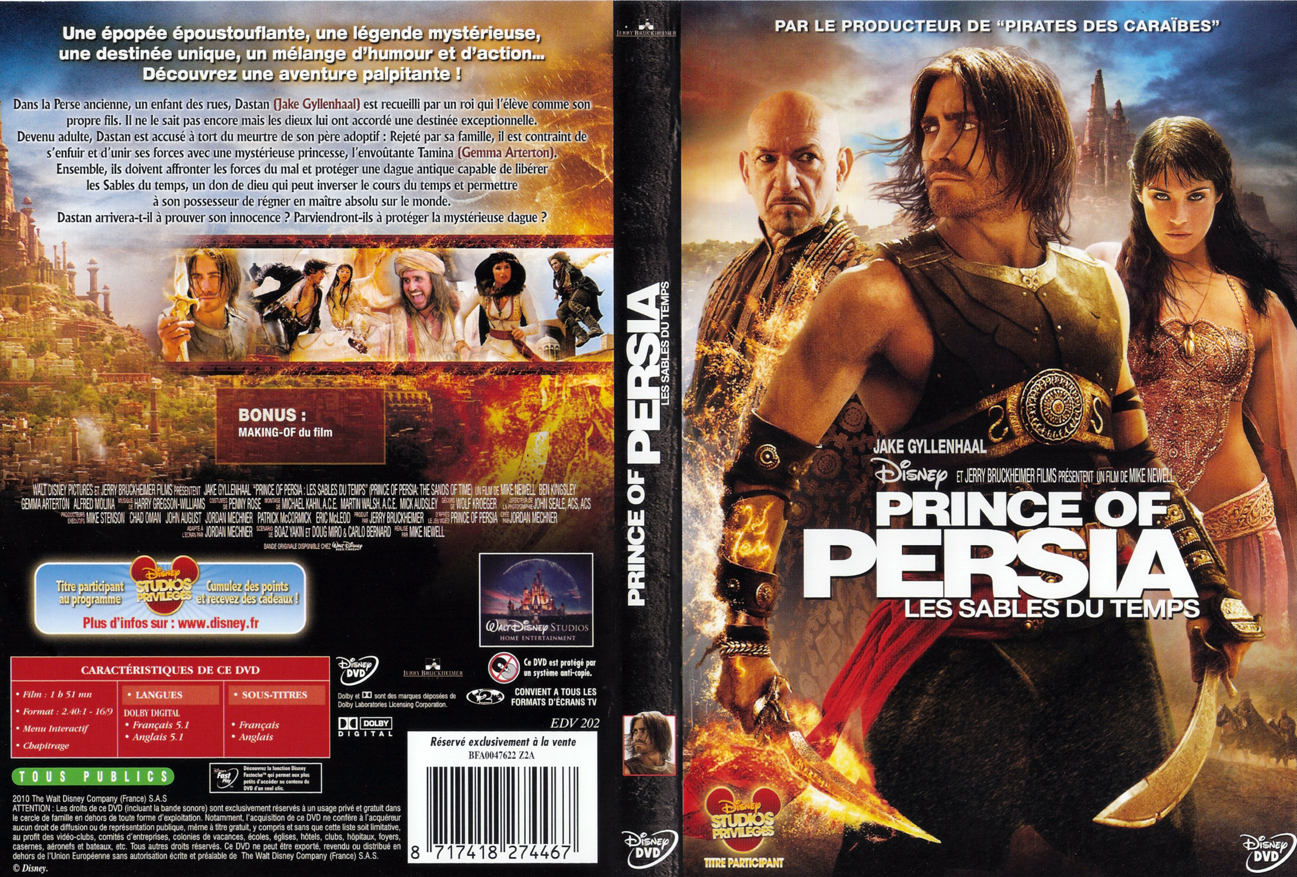 Jaquette DVD Prince of Persia - les sables du temps v2