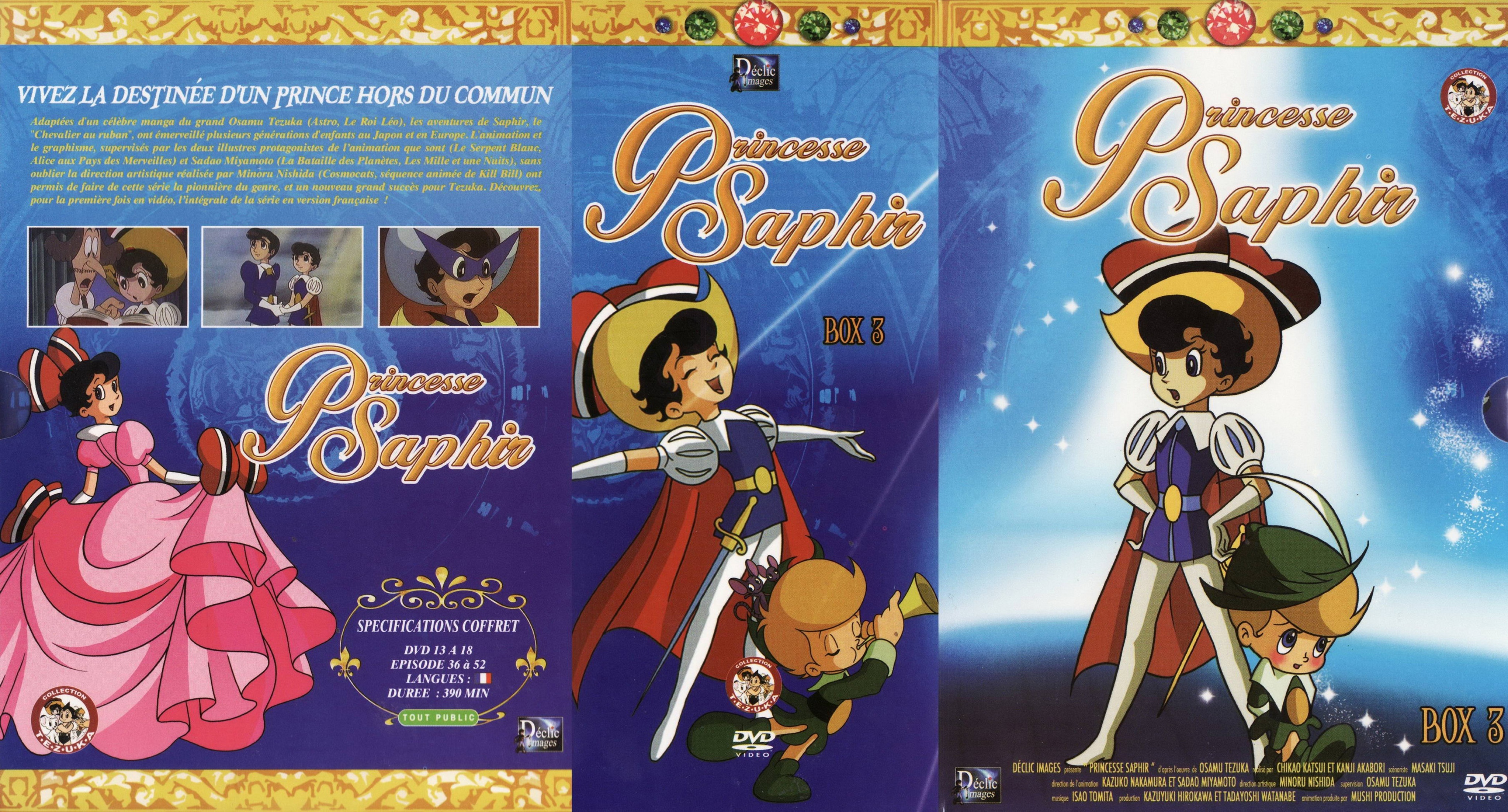 Jaquette DVD Princesse Saphir COFFRET 3