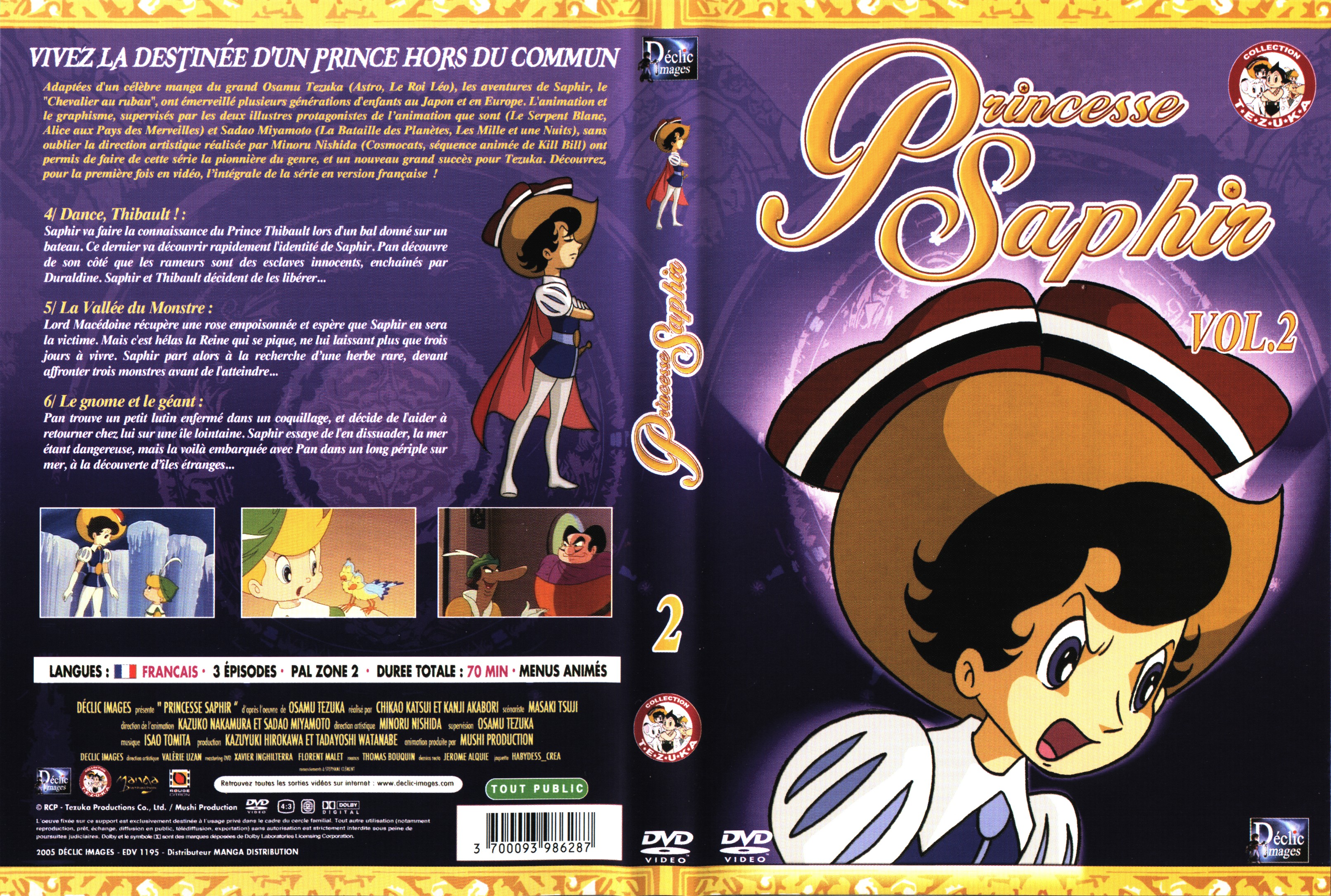 Jaquette DVD Princesse Saphir vol 02