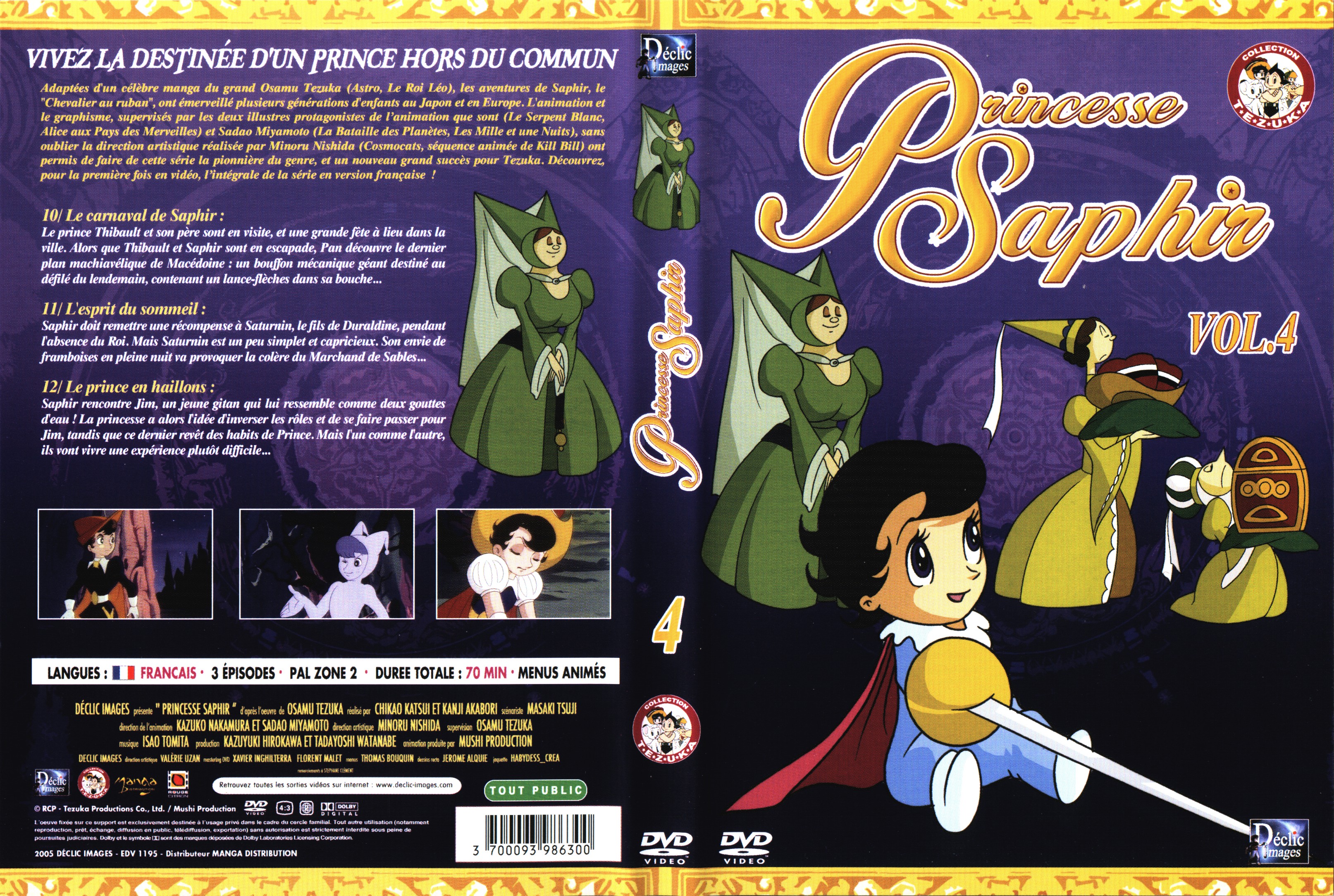 Jaquette DVD Princesse Saphir vol 04