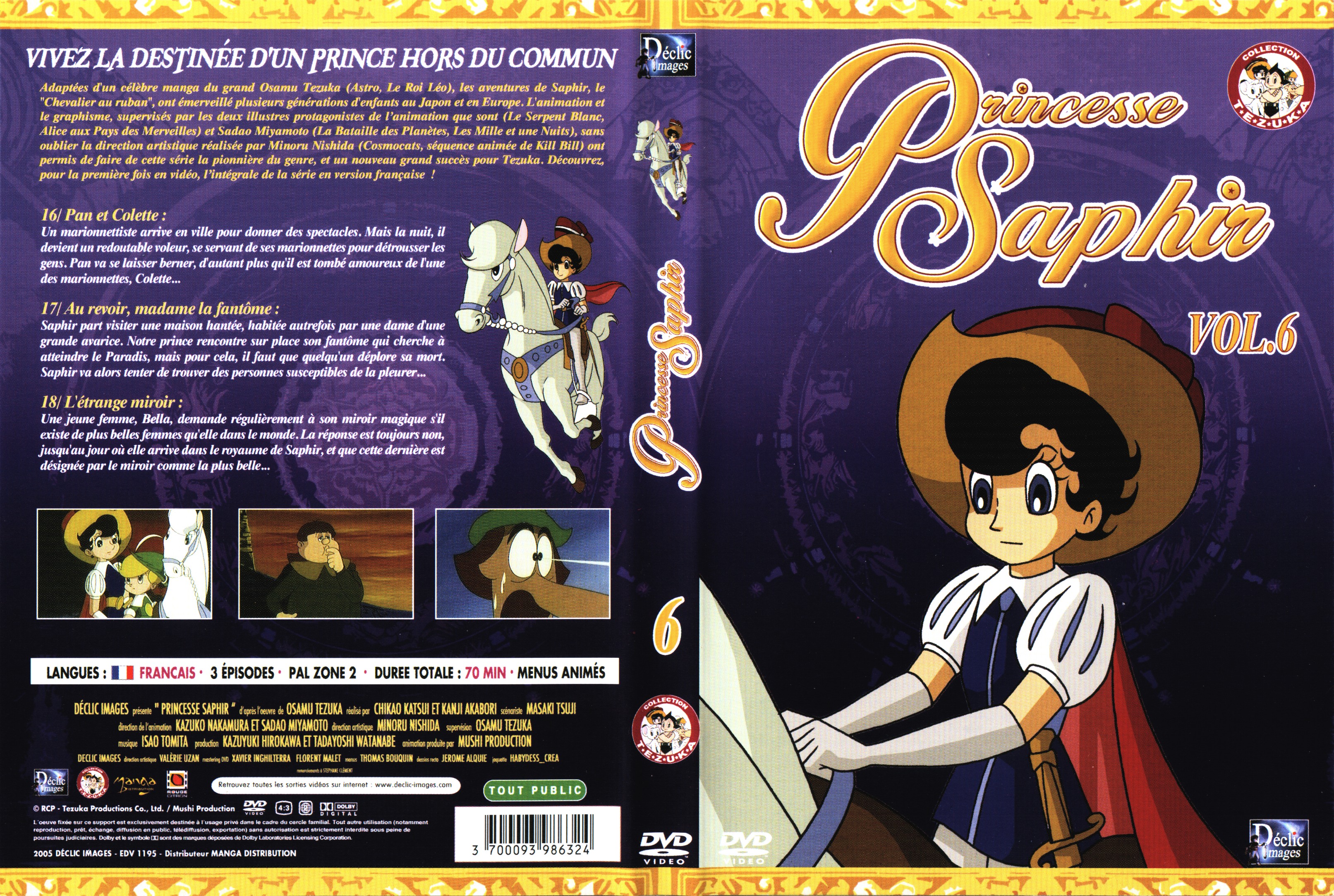 Jaquette DVD Princesse Saphir vol 06
