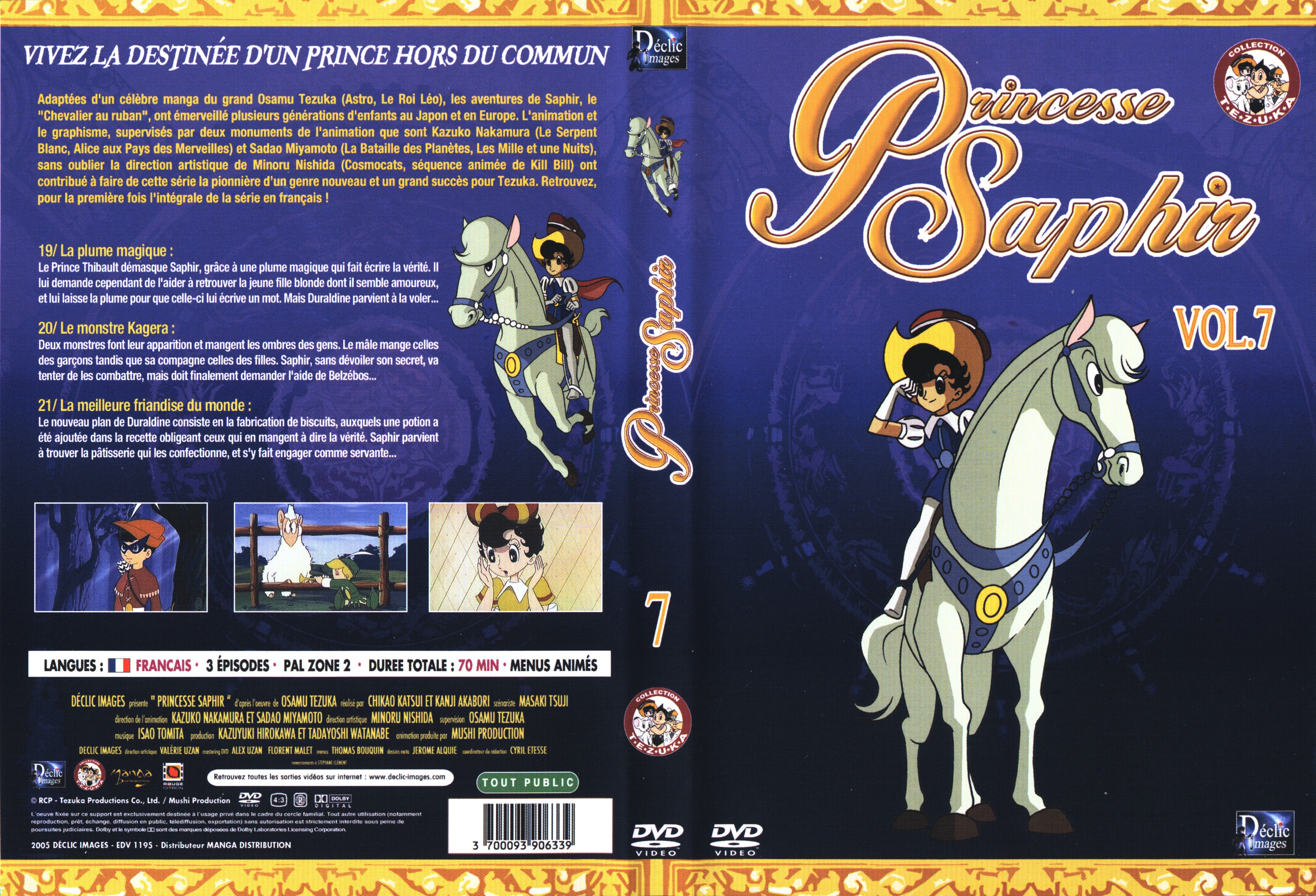 Jaquette DVD Princesse Saphir vol 07