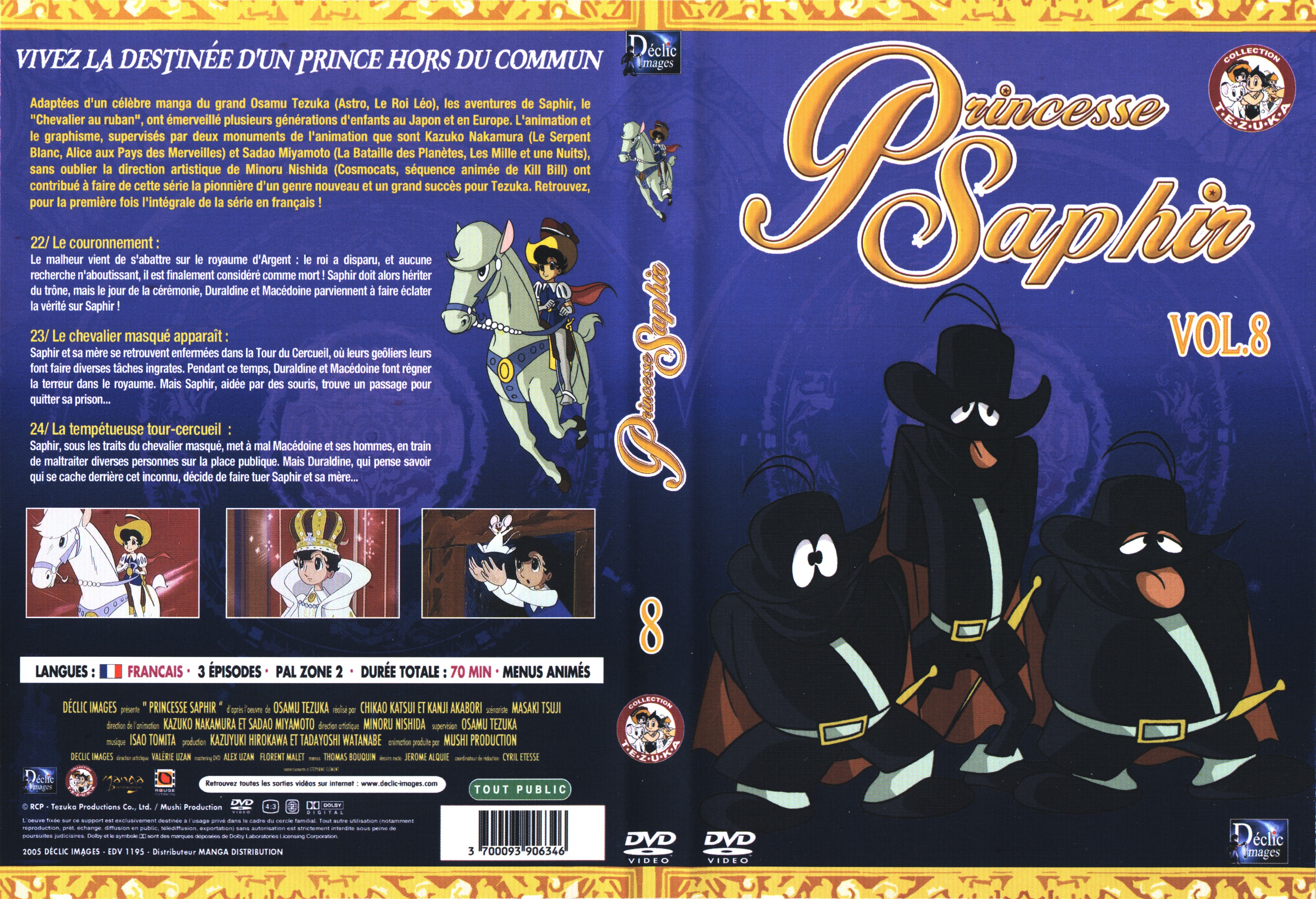 Jaquette DVD Princesse Saphir vol 08