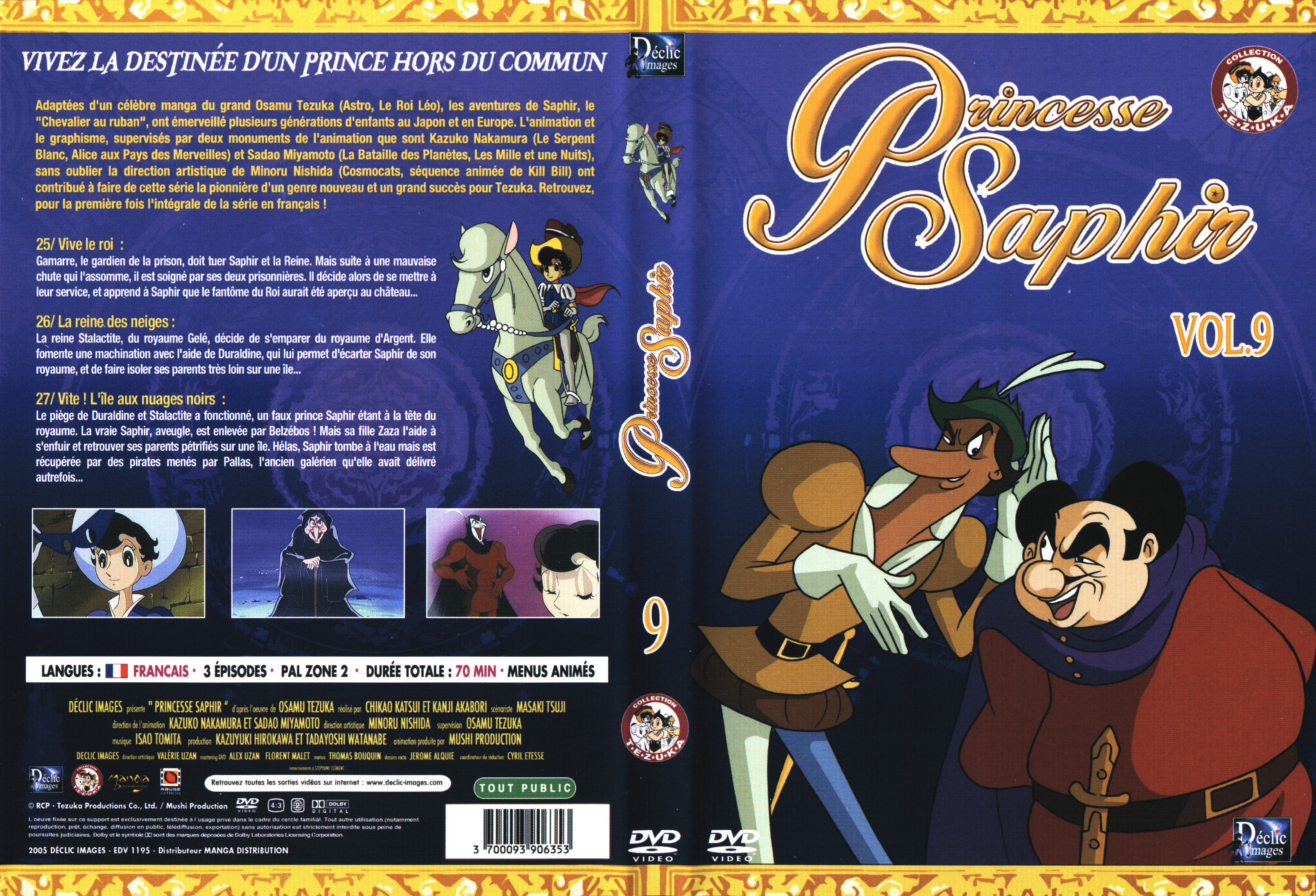 Jaquette DVD Princesse Saphir vol 09
