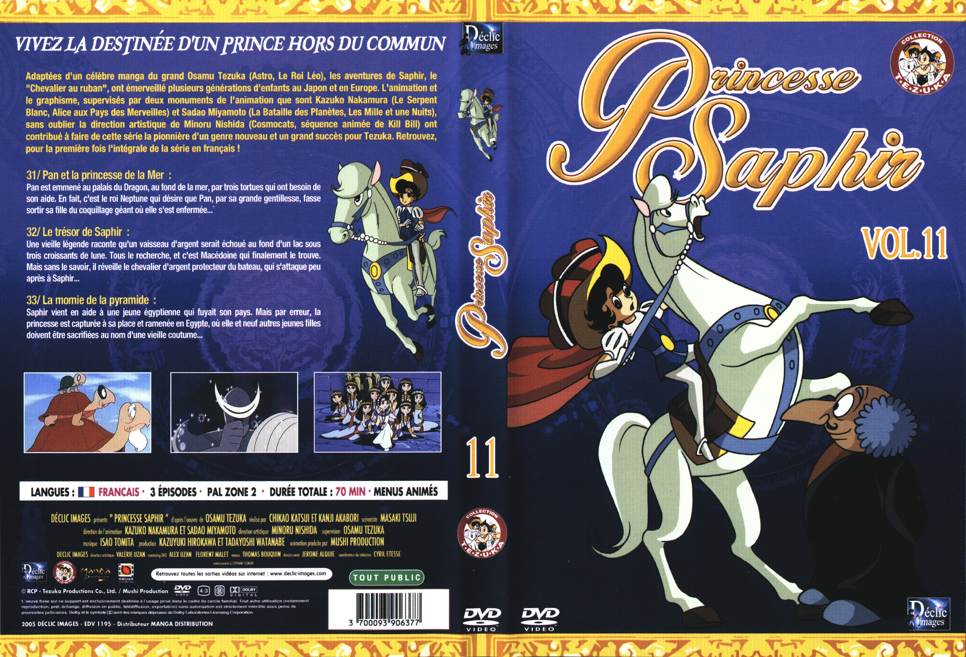 Jaquette DVD Princesse Saphir vol 11
