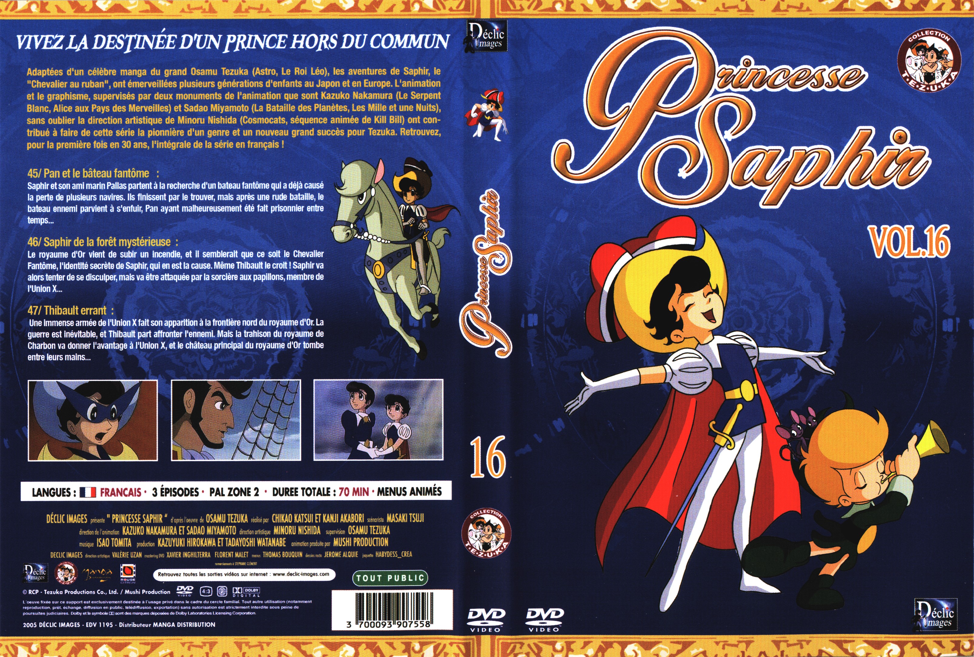 Jaquette DVD Princesse Saphir vol 16