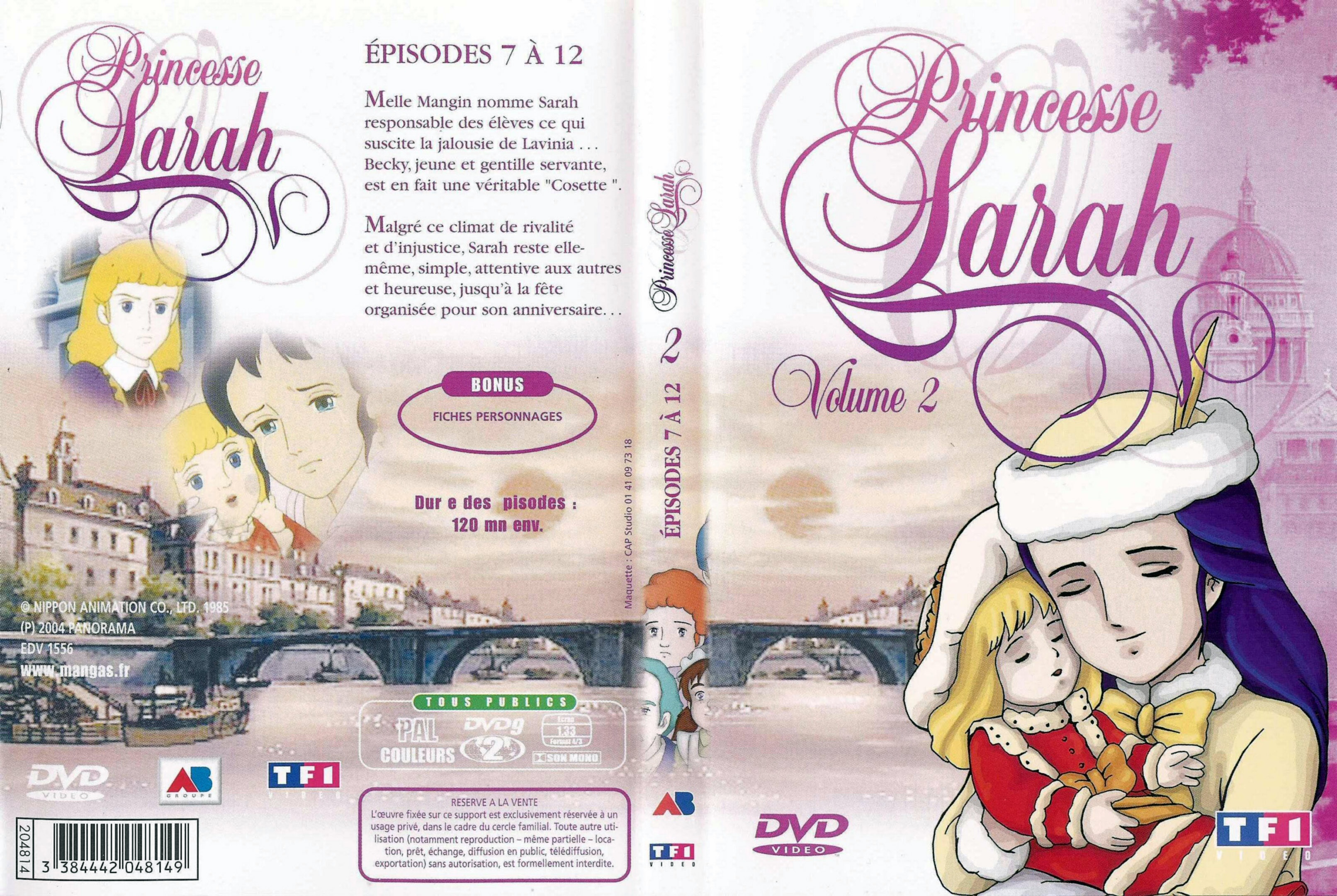 Jaquette DVD Princesse Sarah vol 2