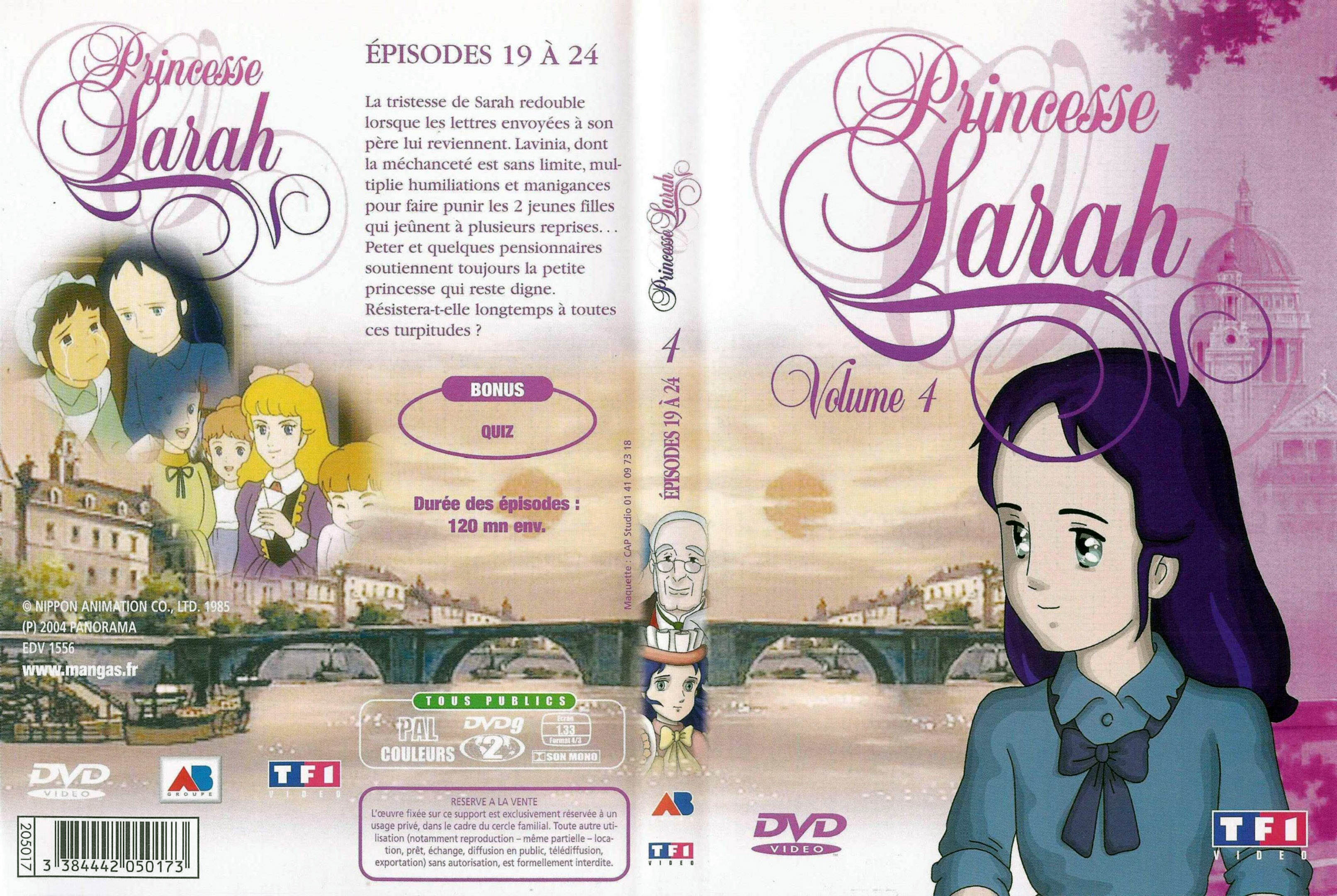 Jaquette DVD Princesse Sarah vol 4