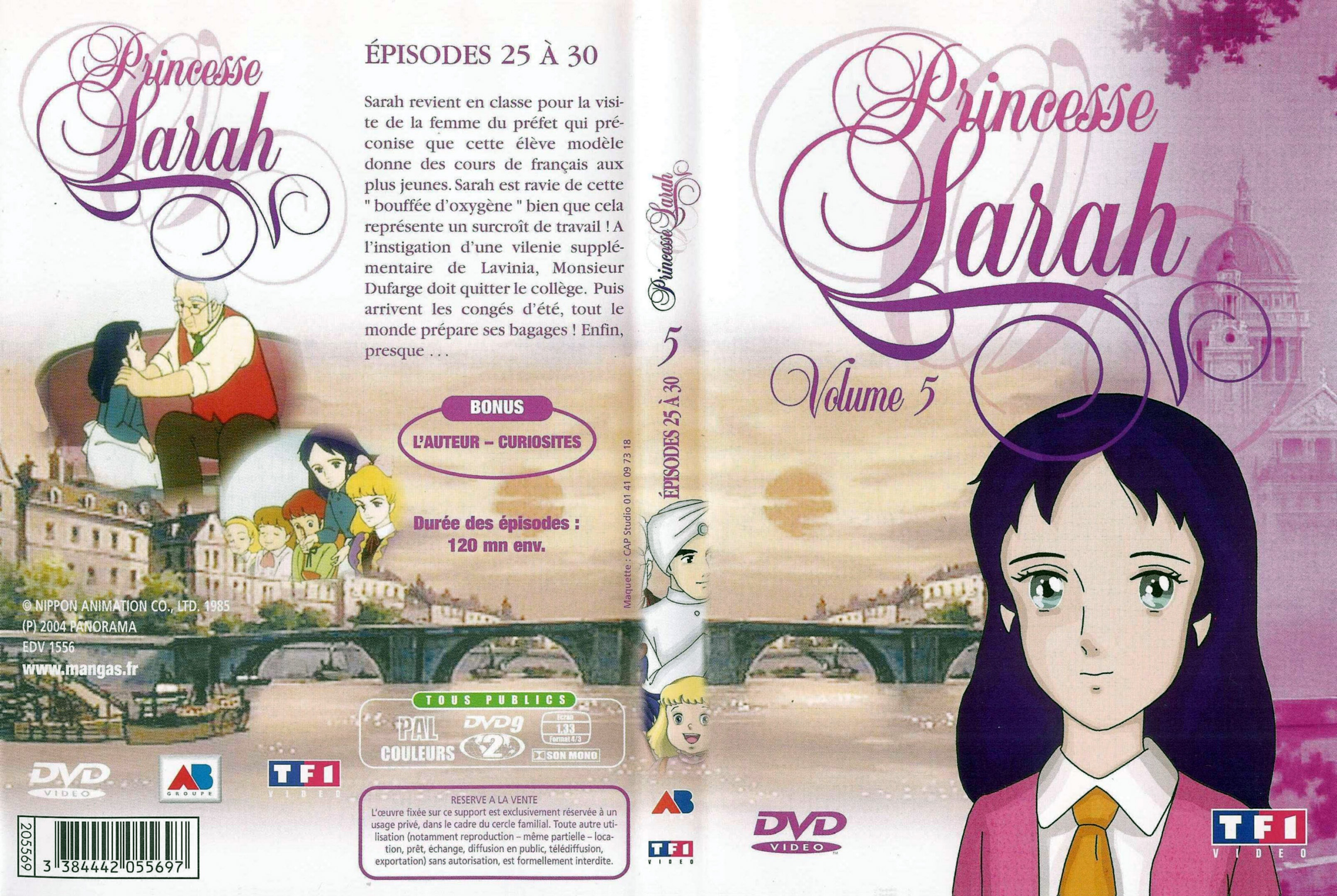 Jaquette DVD Princesse Sarah vol 5