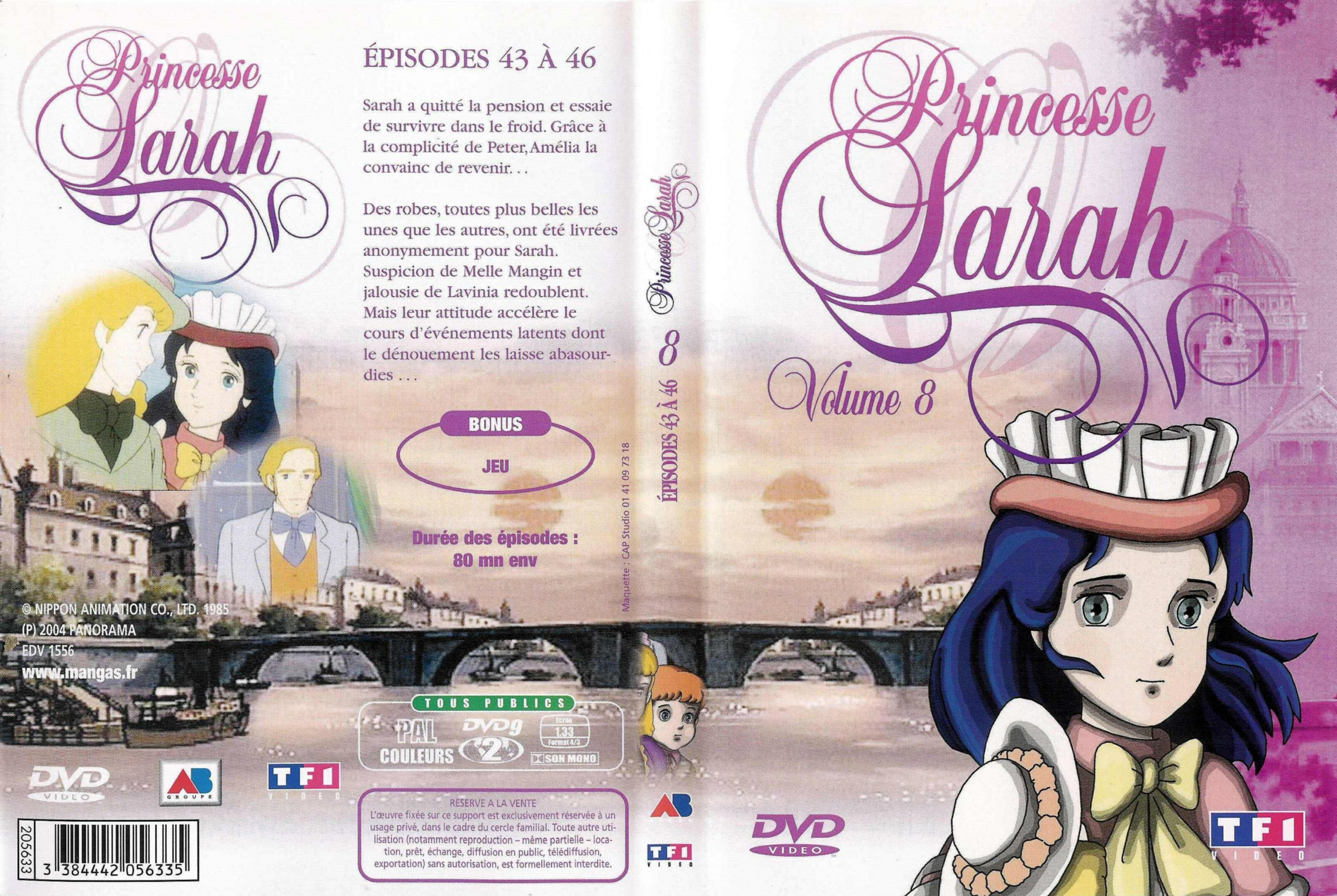 Jaquette DVD Princesse Sarah vol 8