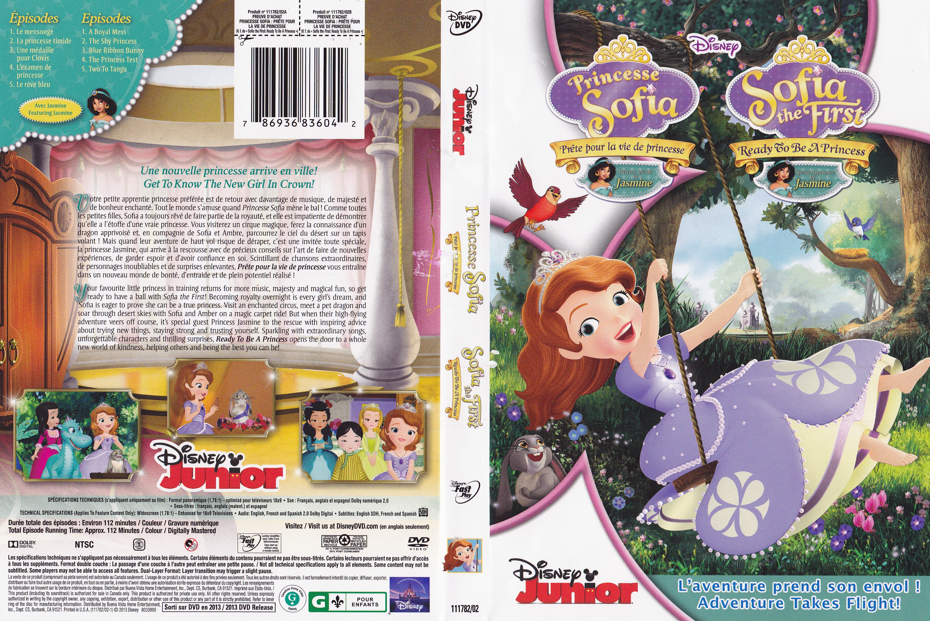 Jaquette DVD Princesse Sophia - Sophia the first (Canadienne)
