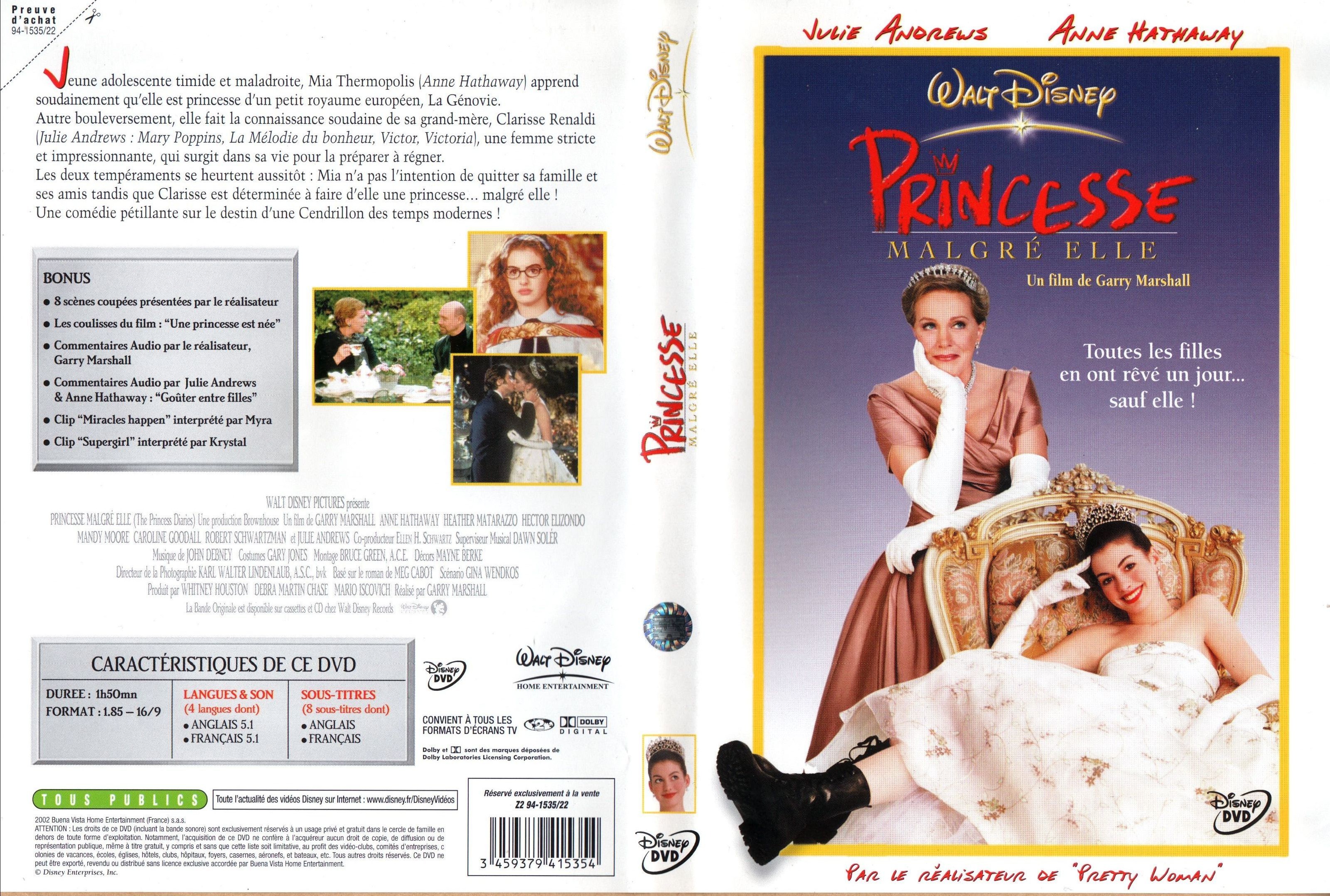 Jaquette DVD Princesse malgr elle